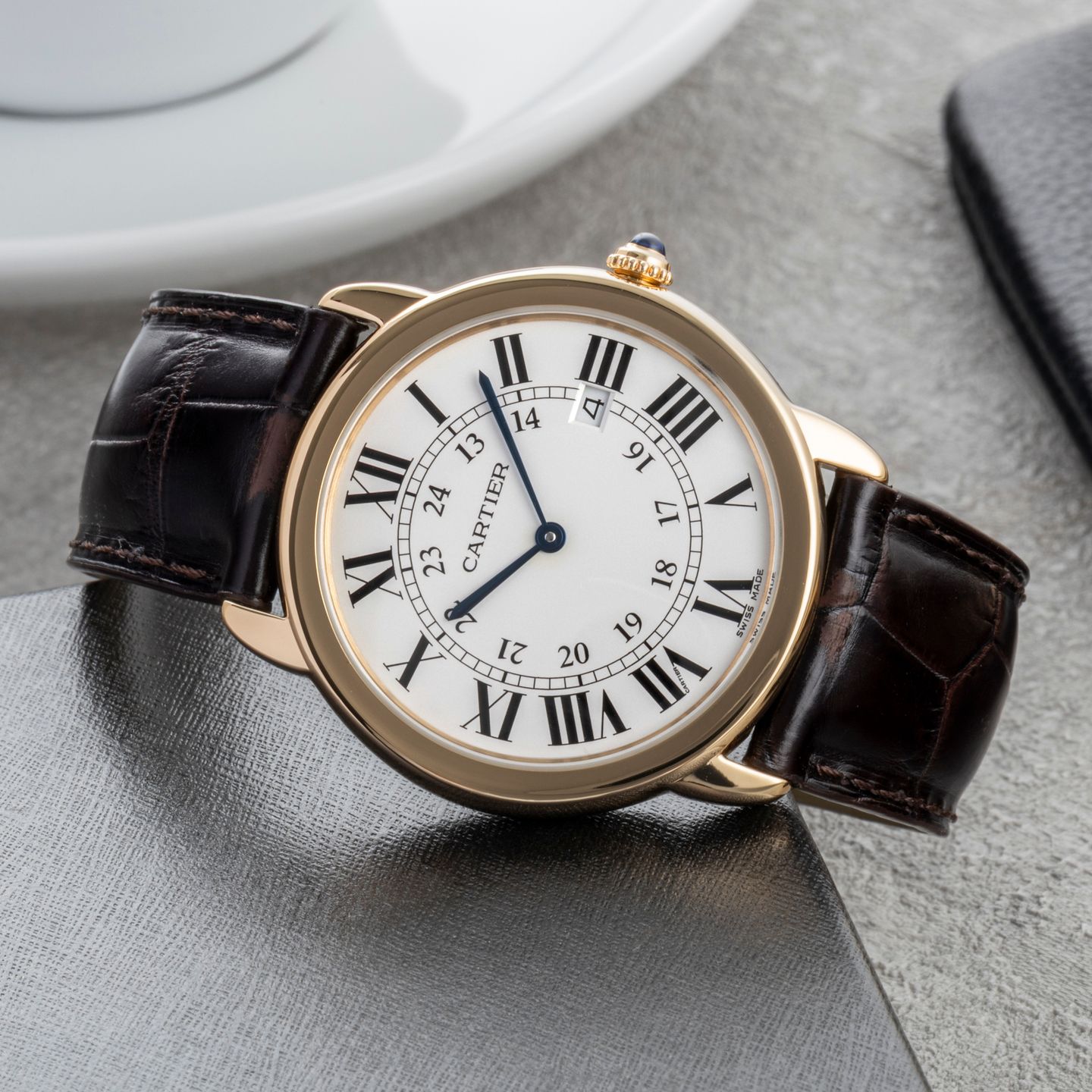 Cartier Ronde Solo de Cartier W6700455 (Unknown (random serial)) - Silver dial 36 mm Gold/Steel case (2/8)