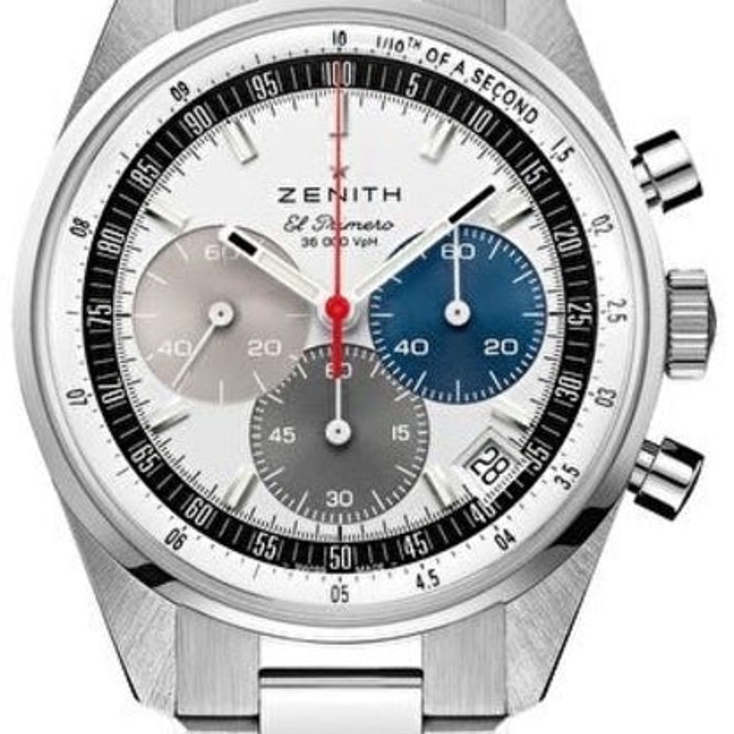 Zenith El Primero Chronomaster 03.3200.3600/69.M3200 (2026) - Wit wijzerplaat 38mm Staal (1/1)