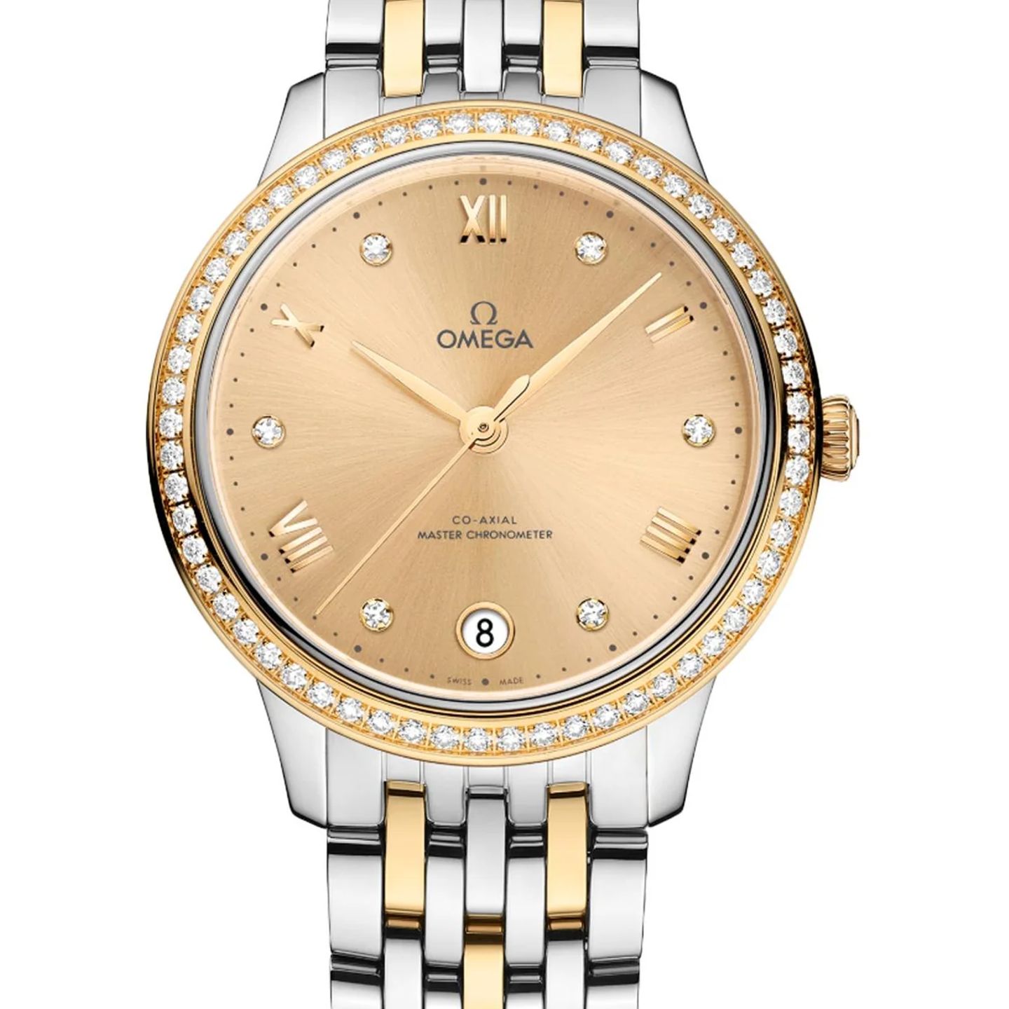 Omega De Ville Prestige 434.25.34.20.58.001 (2026) - Geel wijzerplaat 34mm Goud/Staal (1/1)