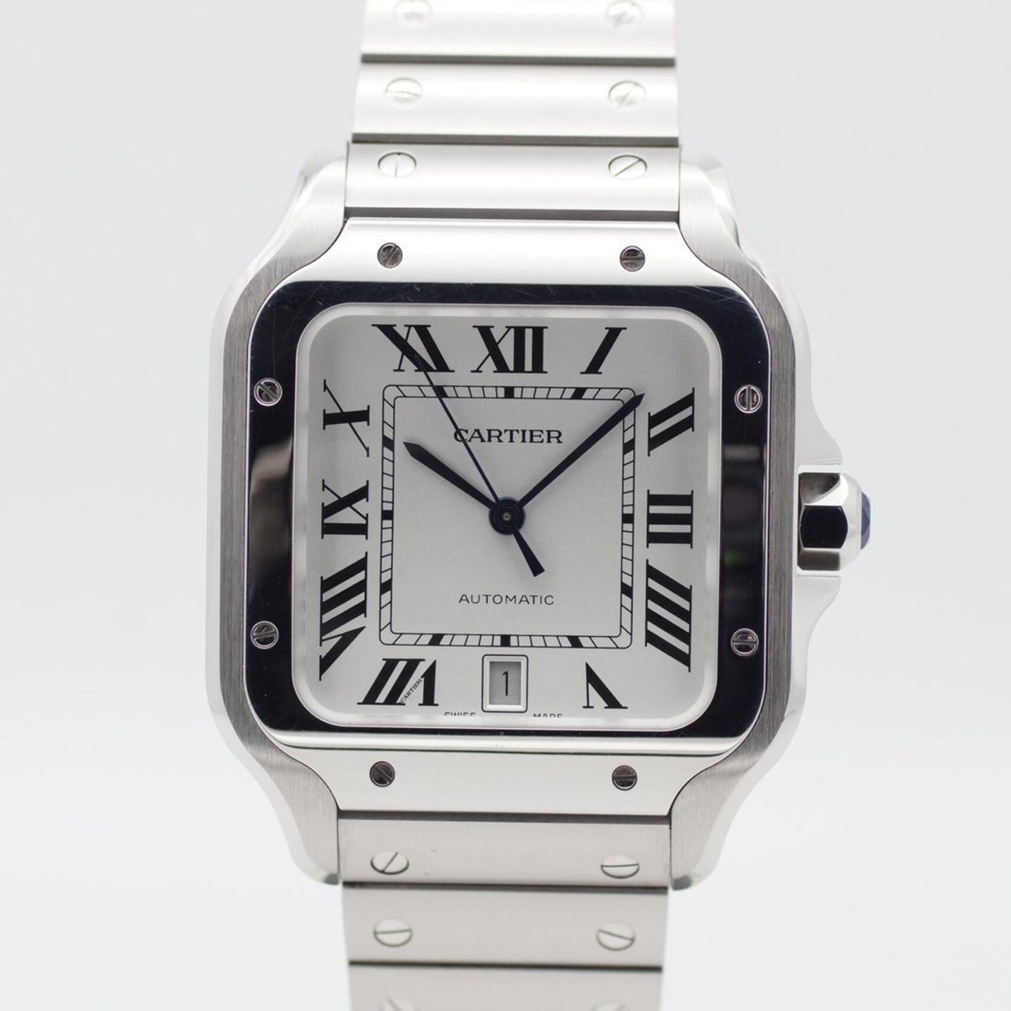 Cartier Santos WSSA0018 (2025) - Silver dial 40 mm Steel case (2/8)