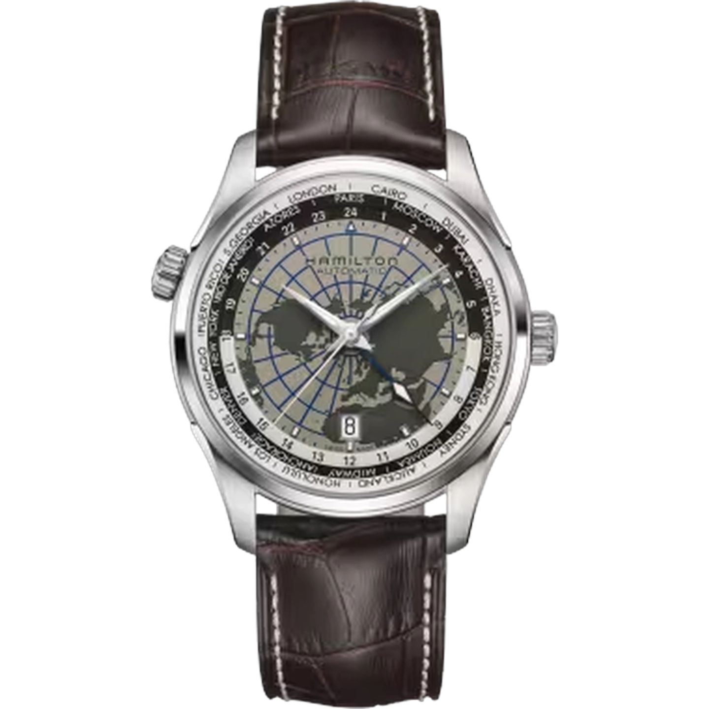 Hamilton Jazzmaster GMT Auto H32605581 (2025) - Silver dial 42 mm Steel case (1/1)