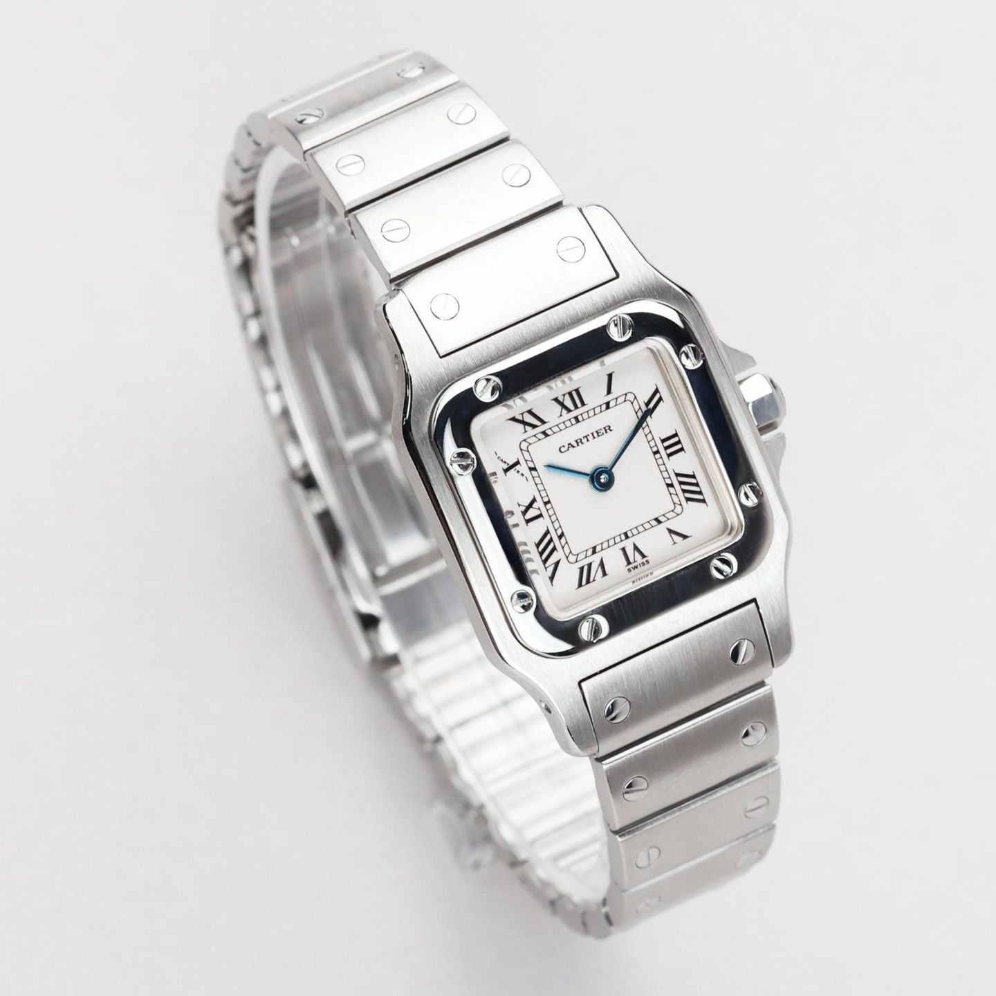 Cartier Santos 9057930 (Unknown (random serial)) - White dial 24 mm Steel case (2/7)