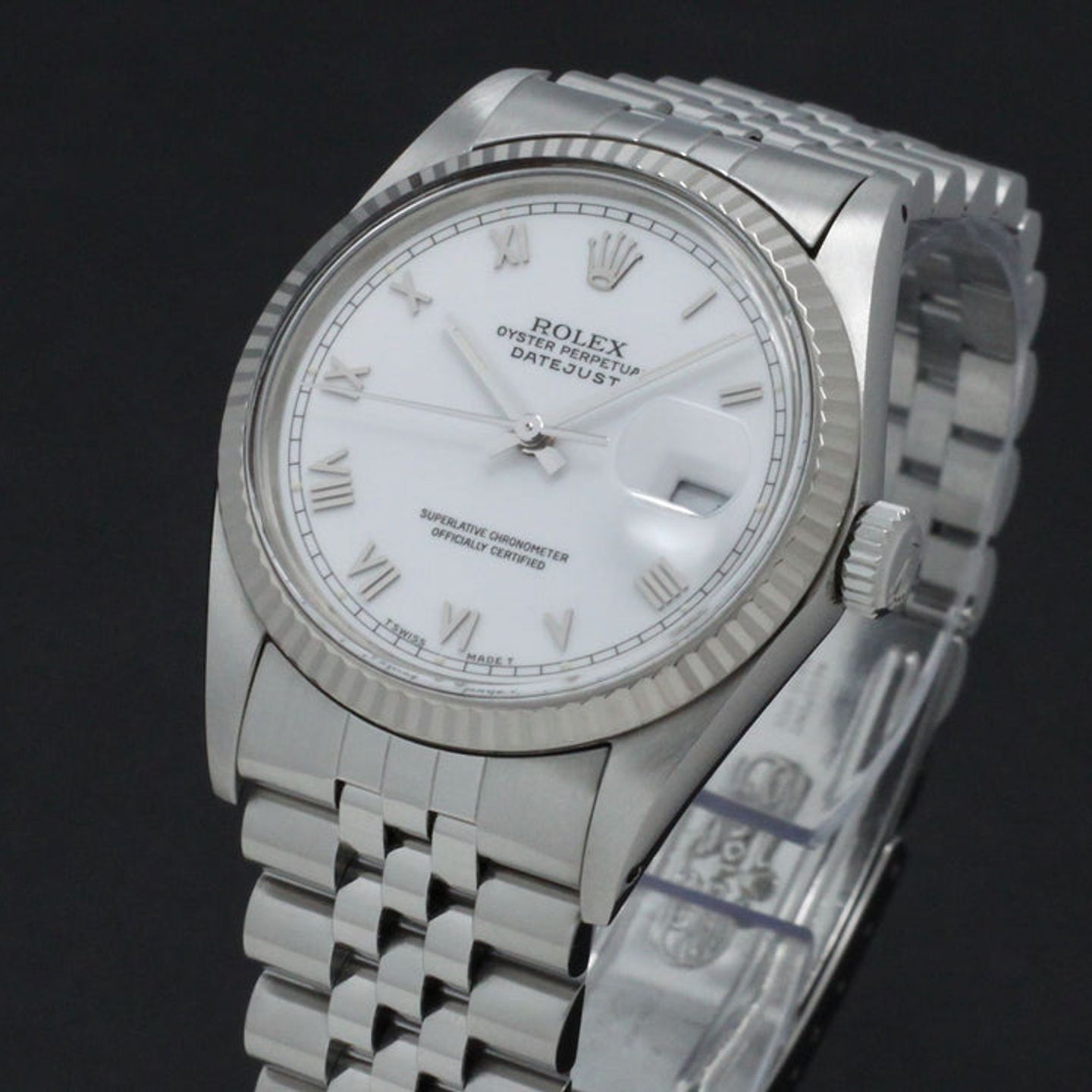 Rolex Datejust 36 16014 (1987) - White dial 36 mm Steel case (7/7)