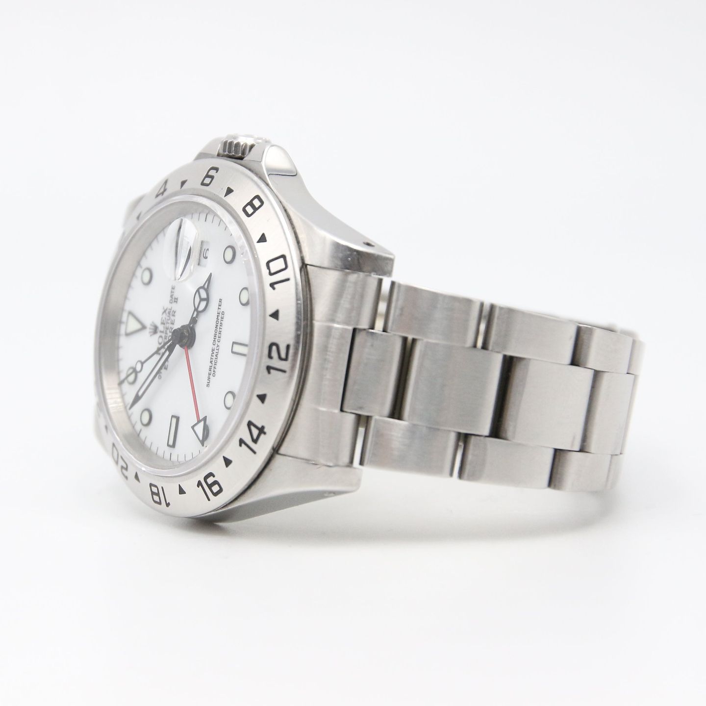 Rolex Explorer II 16570 (Unknown (random serial)) - White dial 40 mm Steel case (3/6)