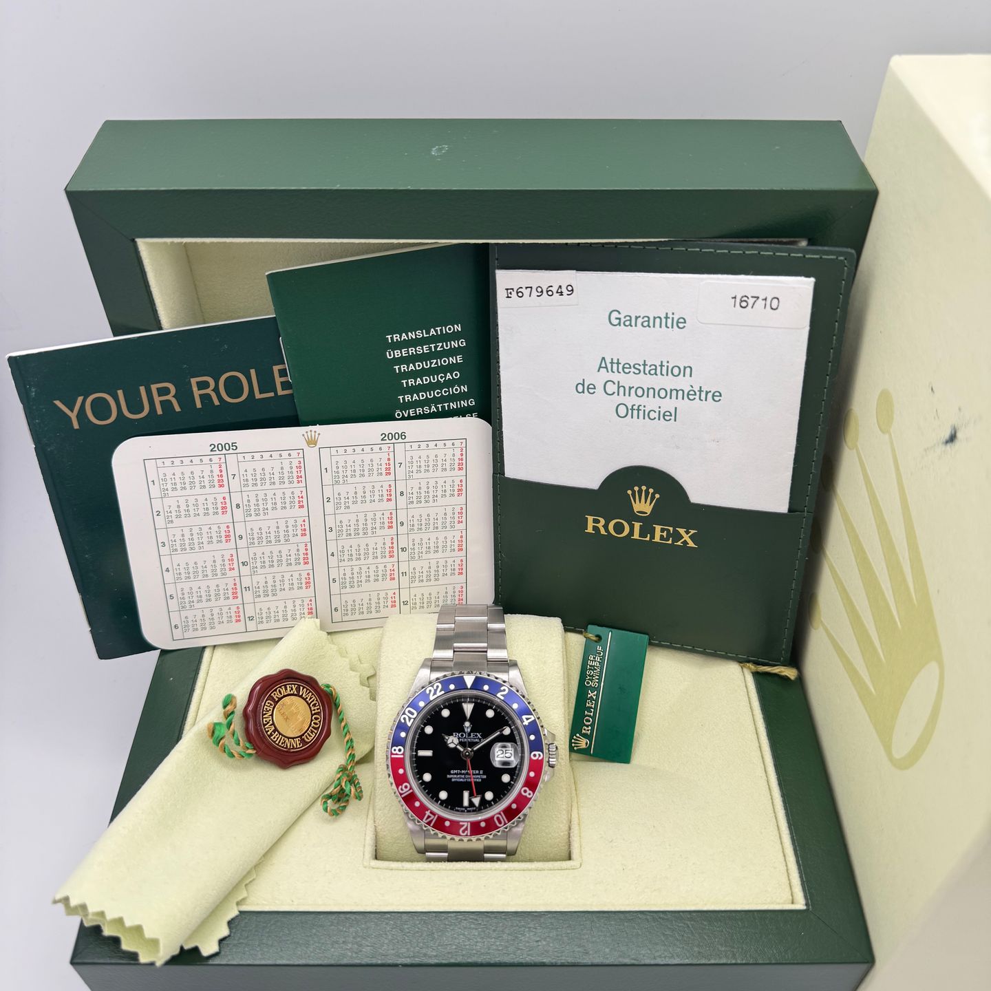 Rolex GMT-Master II 16710 (2005) - Black dial 40 mm Steel case (8/8)
