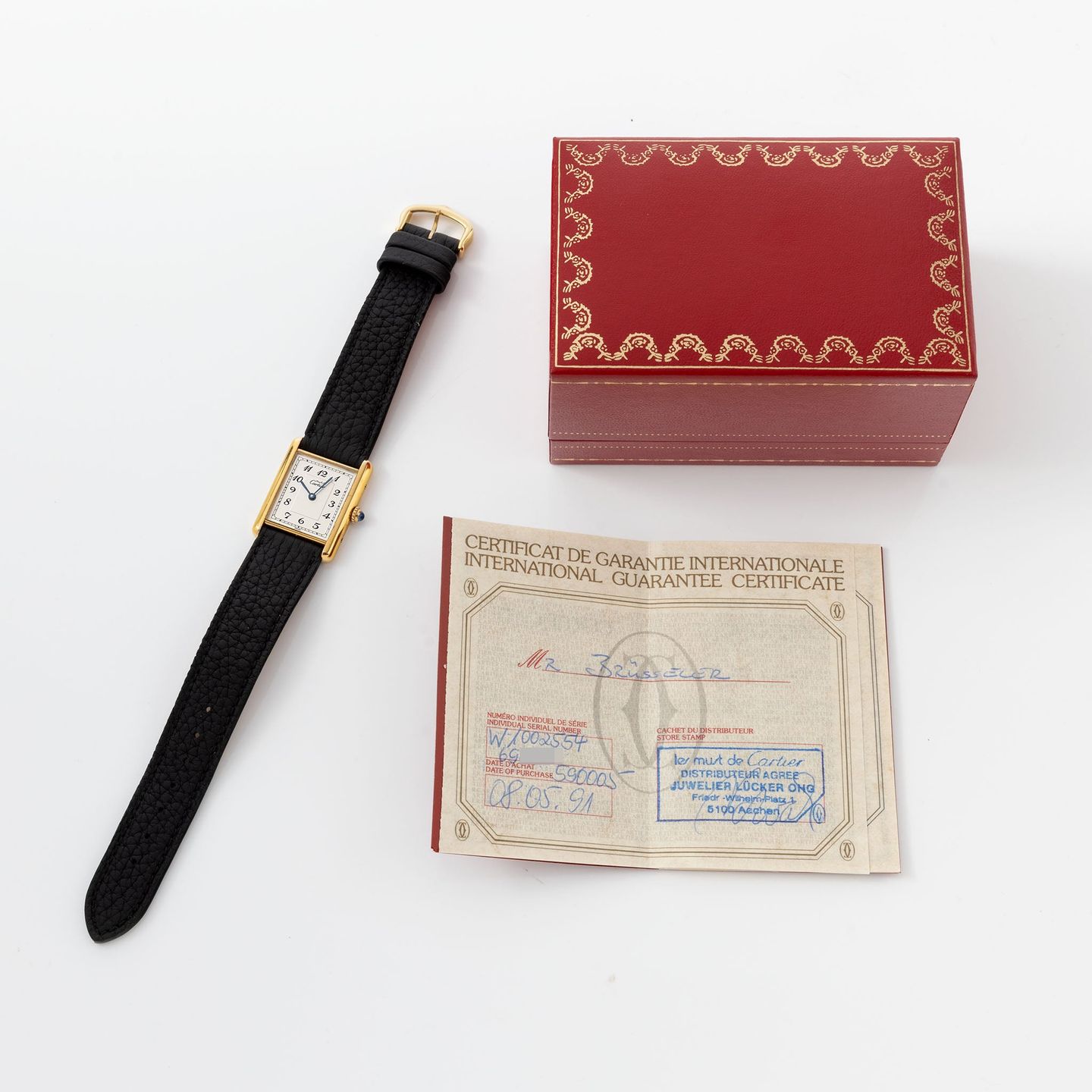 Cartier Tank Vermeil 59005 (1990) - Zilver wijzerplaat Onbekend Zilver (2/6)