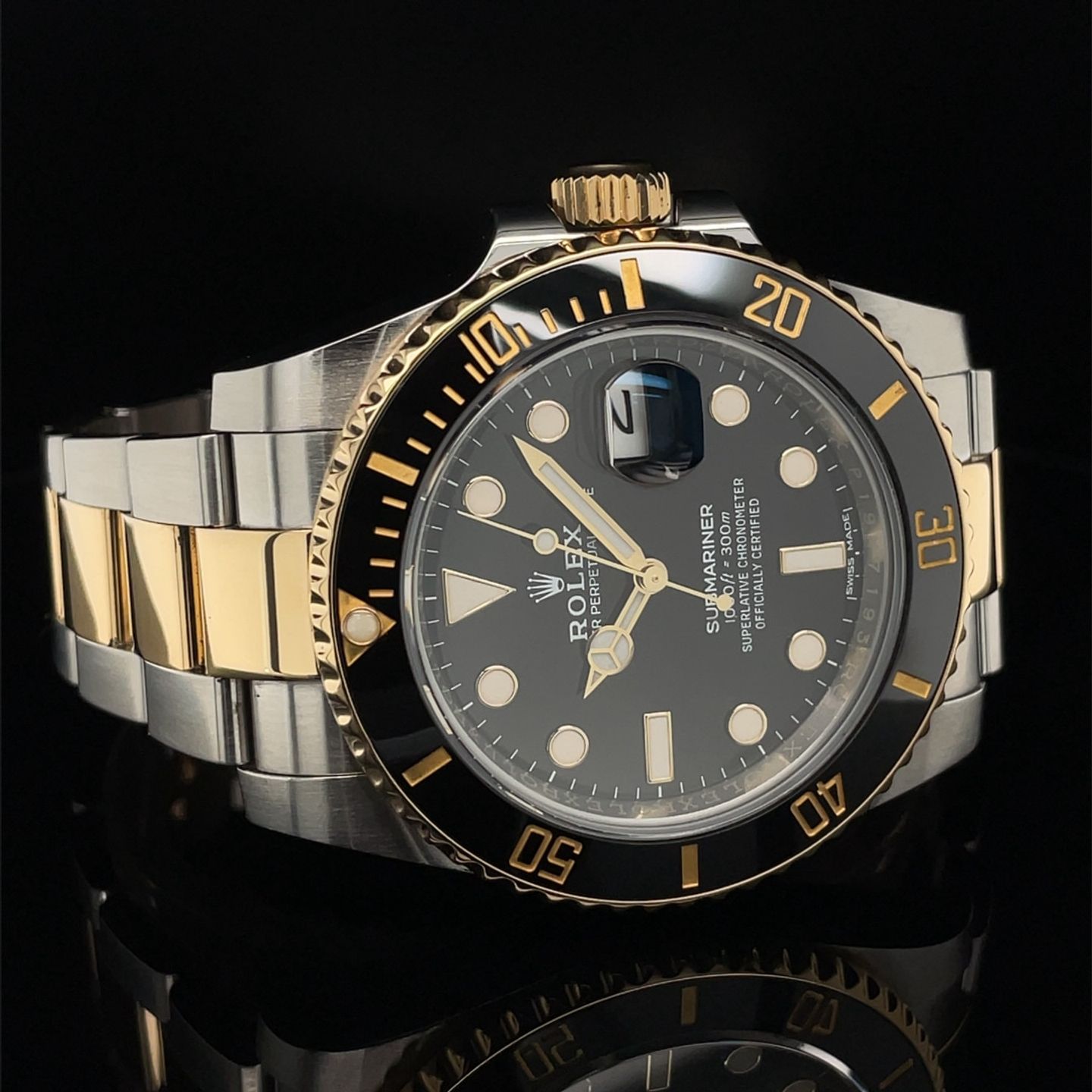 Rolex Submariner Date 116613LN (2020) - Black dial 40 mm Gold/Steel case (8/8)
