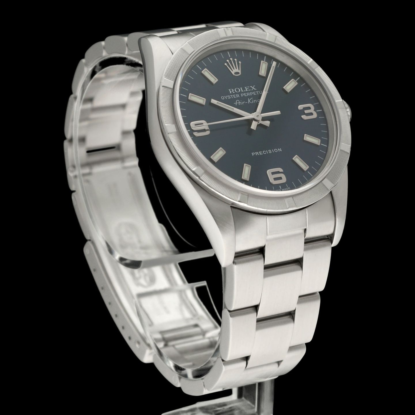 Rolex Air-King 14010M (2000) - Blue dial 34 mm Steel case (5/7)