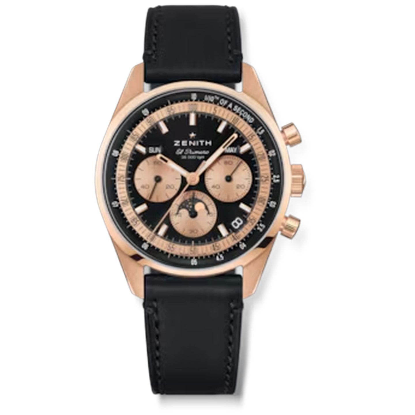 Zenith Chronomaster Original 18.3400.3610/21.C911 (2026) - Zwart wijzerplaat 38mm Roségoud (1/1)