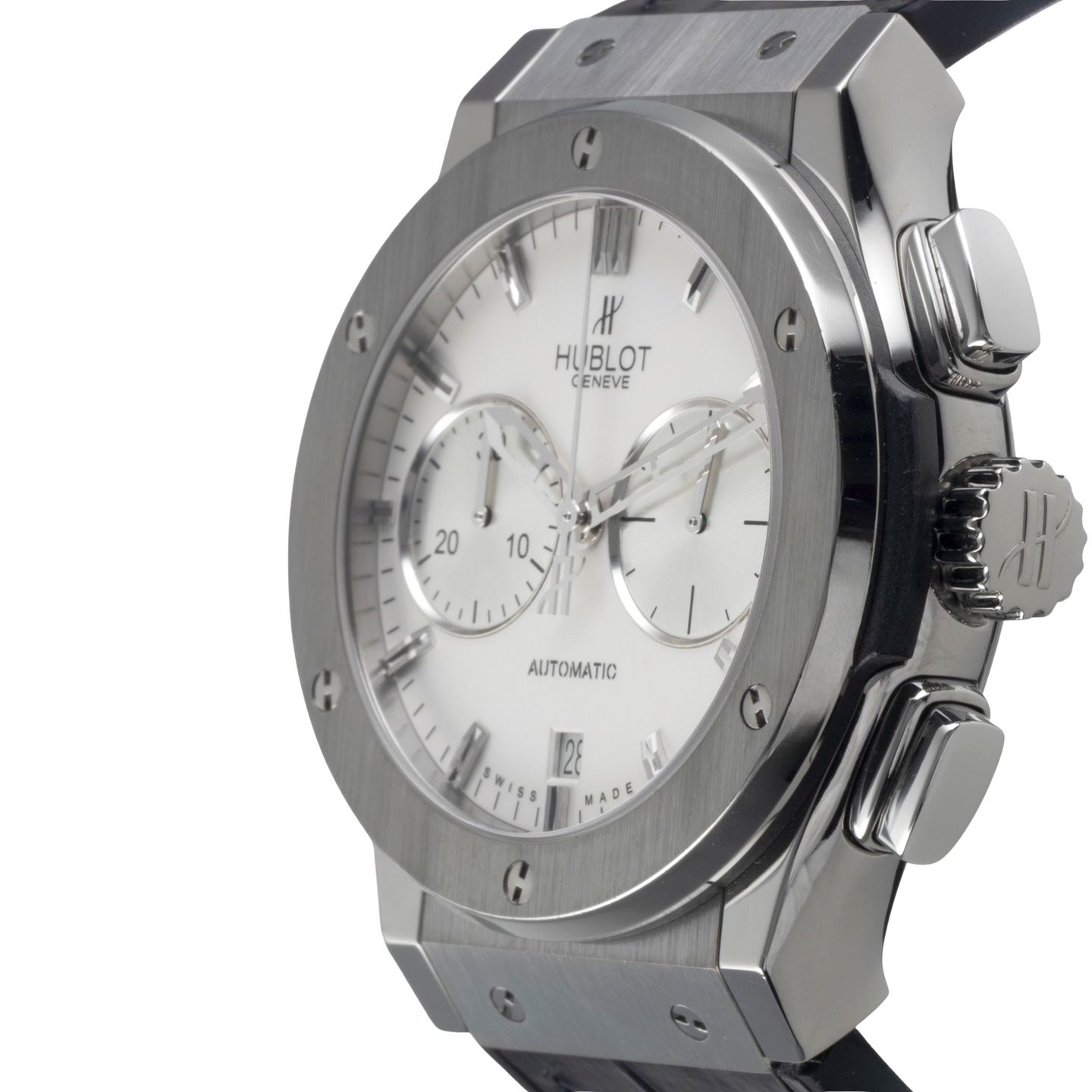 Hublot Classic Fusion Chronograph 521.NX.2610.LR (2020) - White dial 45 mm Titanium case (6/8)