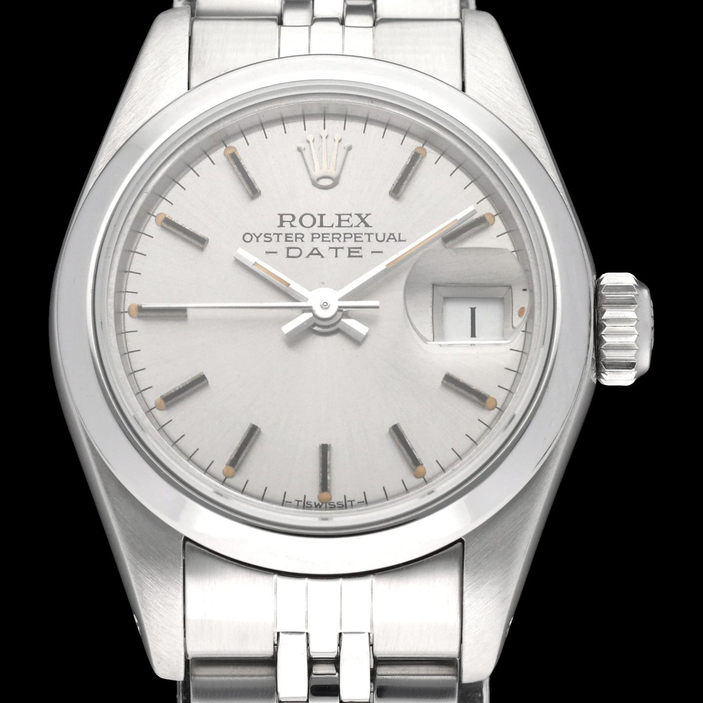 Rolex Oyster Perpetual Lady Date 69160 (1985) - 26 mm Steel case (1/7)