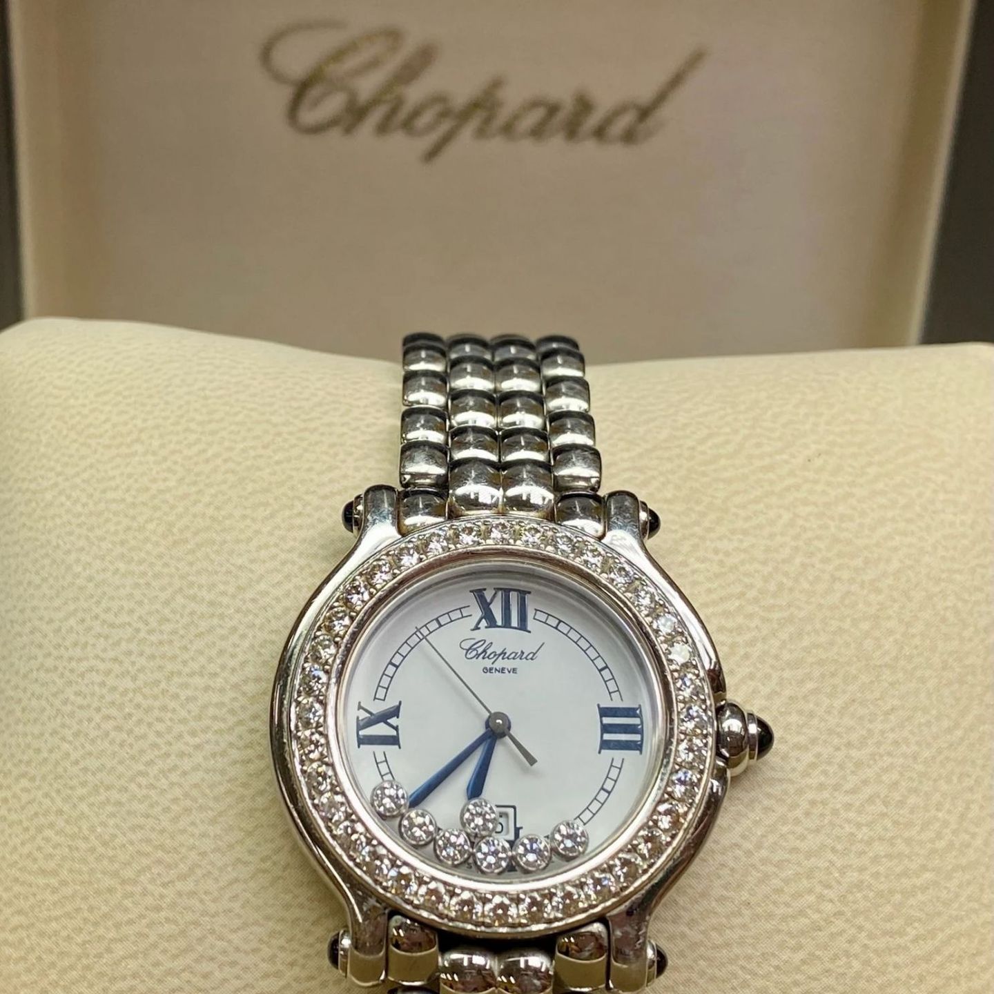 Chopard Happy Sport 27/6137-1015 (Onbekend (willekeurig serienummer)) - Zilver wijzerplaat 32mm Witgoud (1/1)