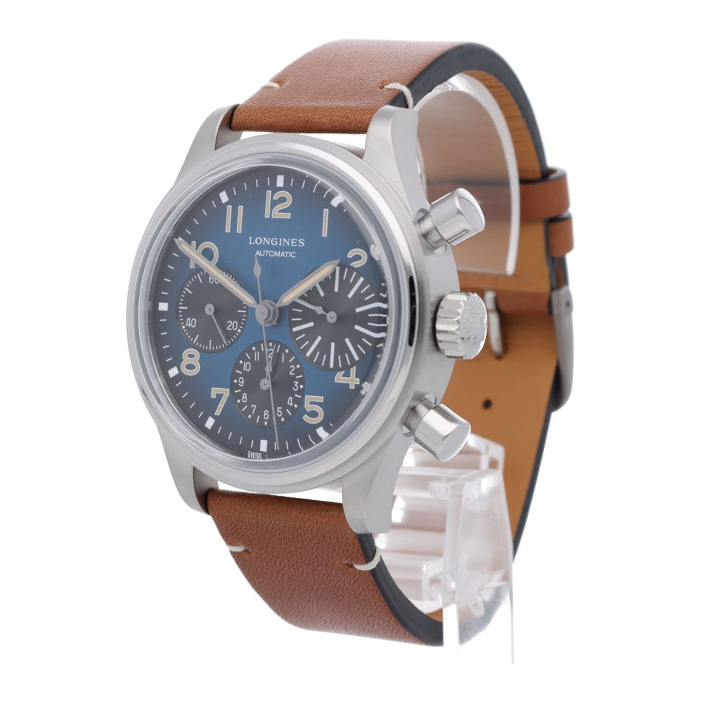 Longines Avigation L2.816.1.93.2 (2025) - Blauw wijzerplaat 41mm Titanium (2/7)