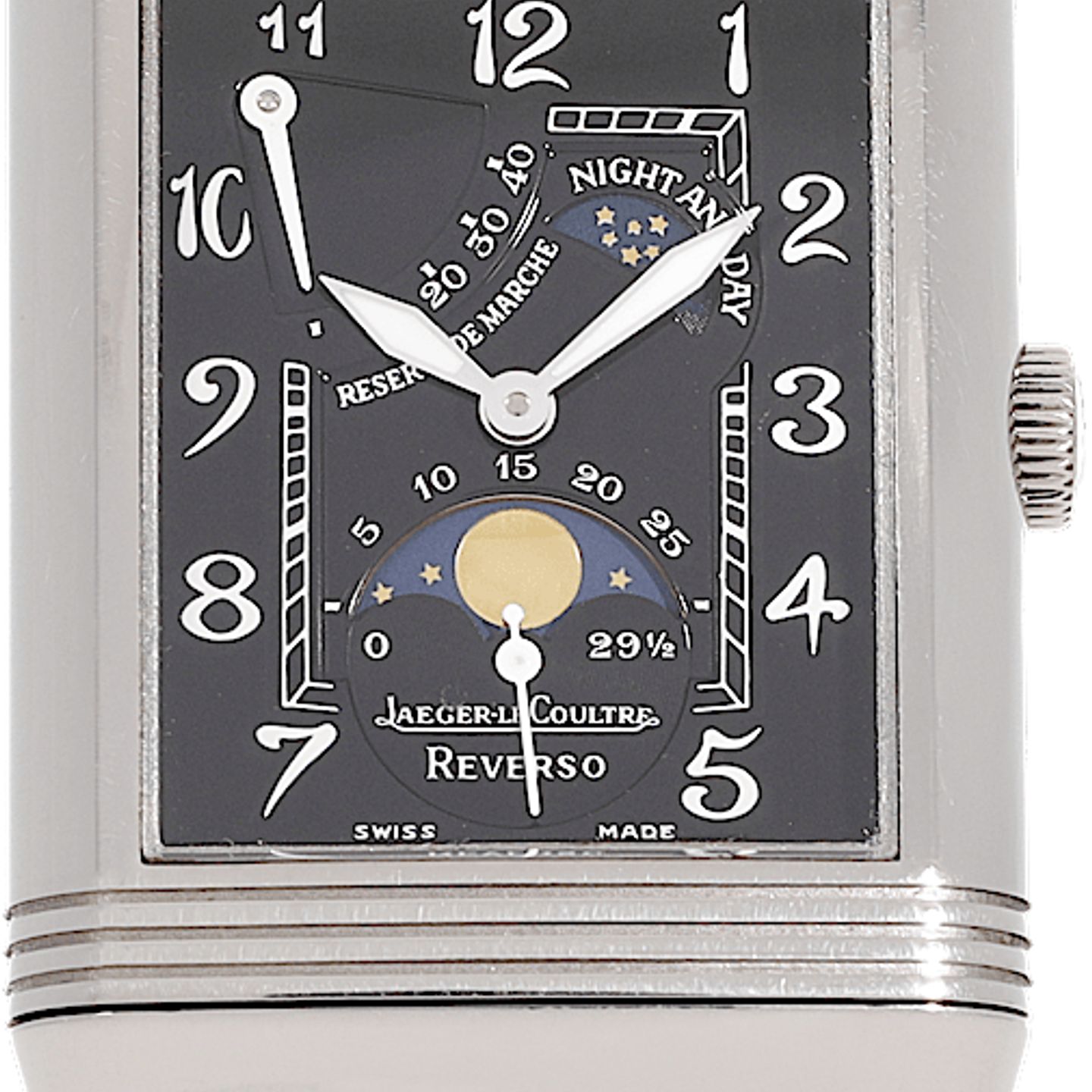 Jaeger-LeCoultre Reverso 270.3.63 (2003) - Black dial 26 mm White Gold case (2/3)