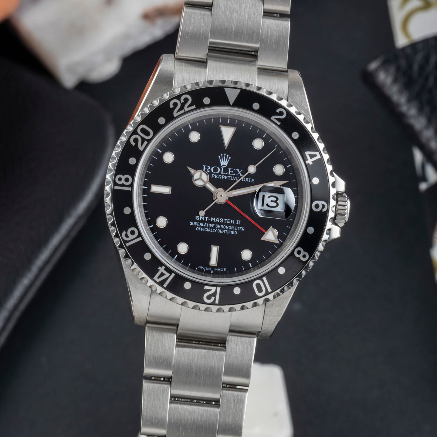 Rolex GMT-Master II 16710T (2006) - Black dial 40 mm Steel case (3/8)