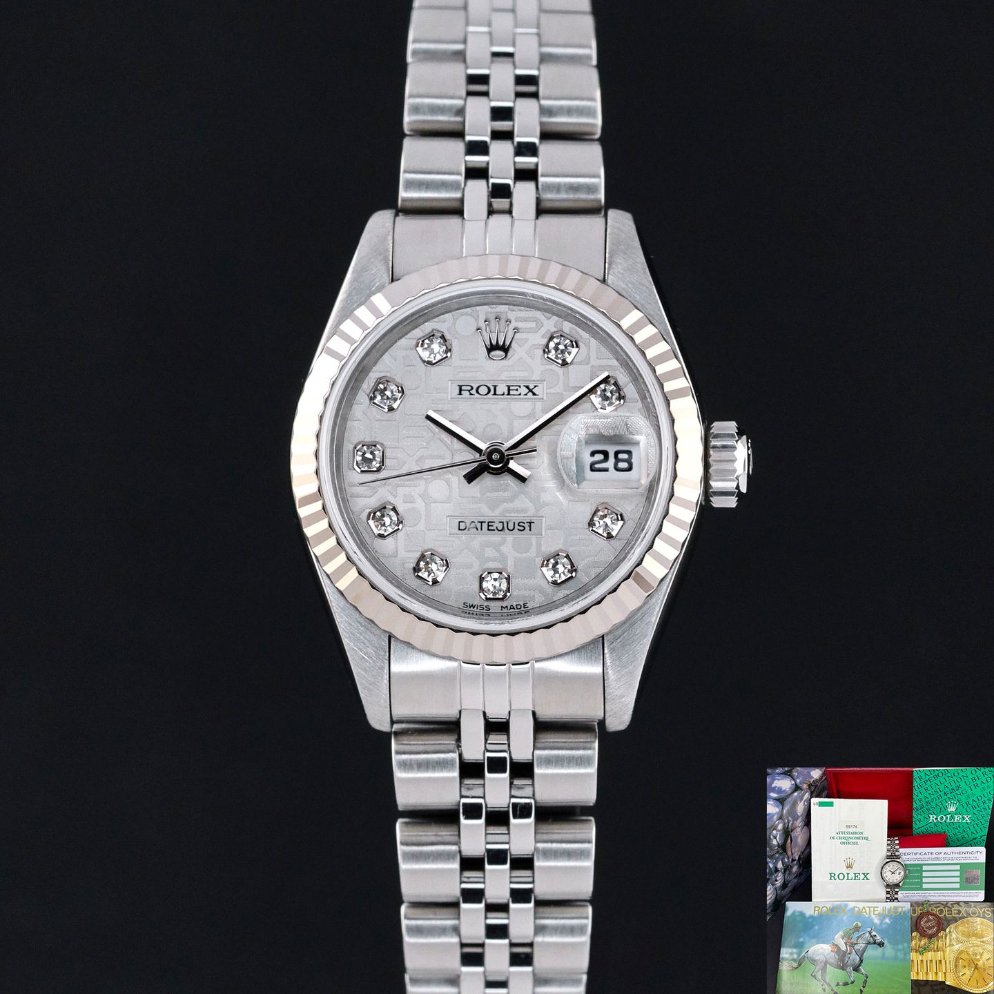 Rolex Lady-Datejust 69174 (1998) - 26mm Staal (1/8)