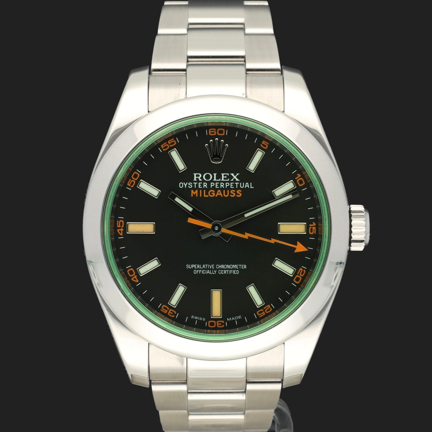 Rolex Milgauss 116400GV (2017) - 40 mm Steel case (3/8)