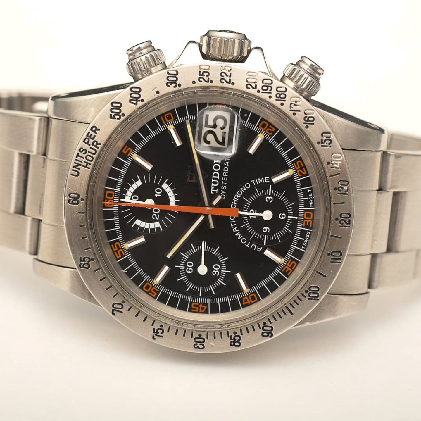 Tudor Oysterdate Big Block 94300 (1988) - Black dial 40 mm Steel case (3/8)