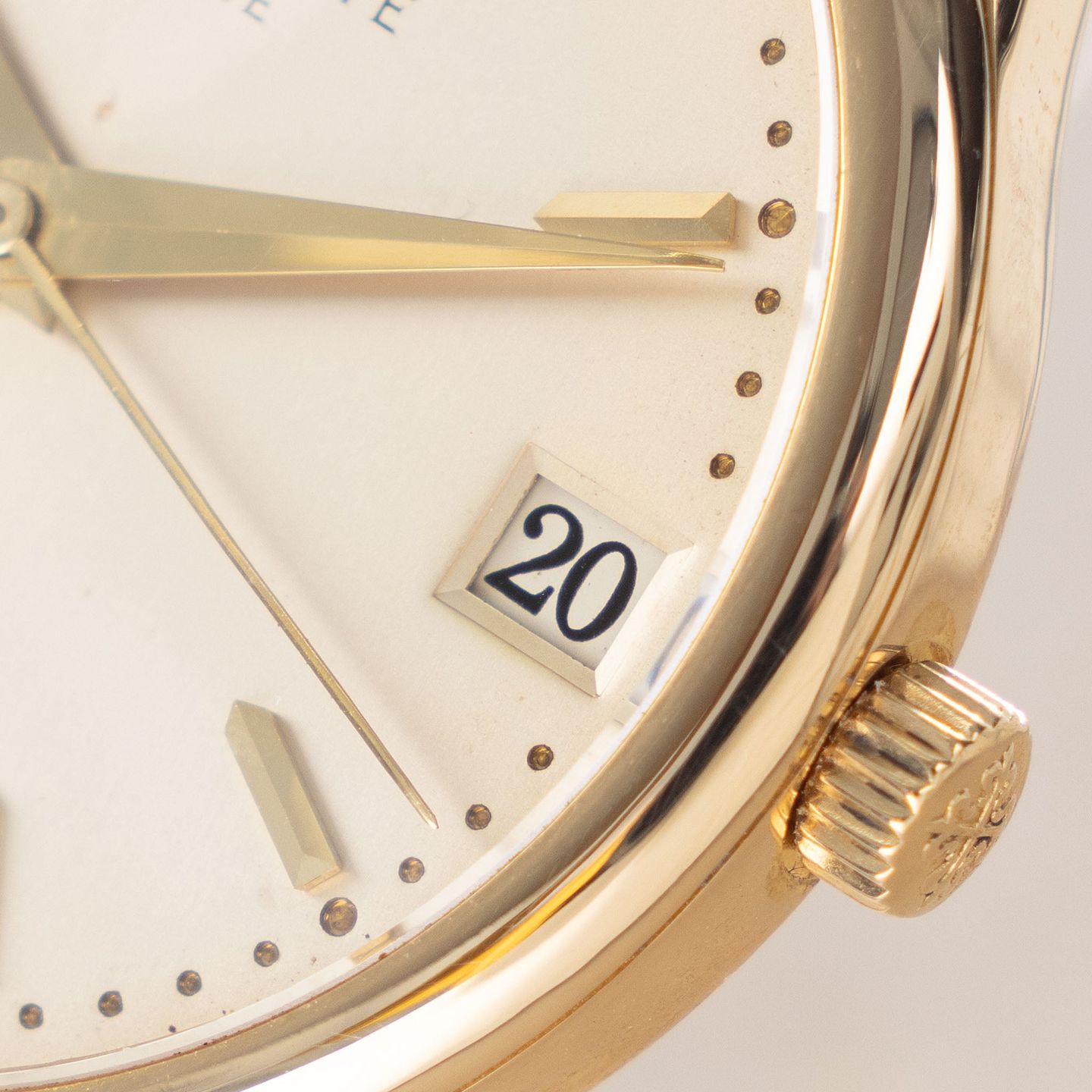 Patek Philippe Calatrava 3998J (1990) - Zilver wijzerplaat 35mm Geelgoud (8/8)