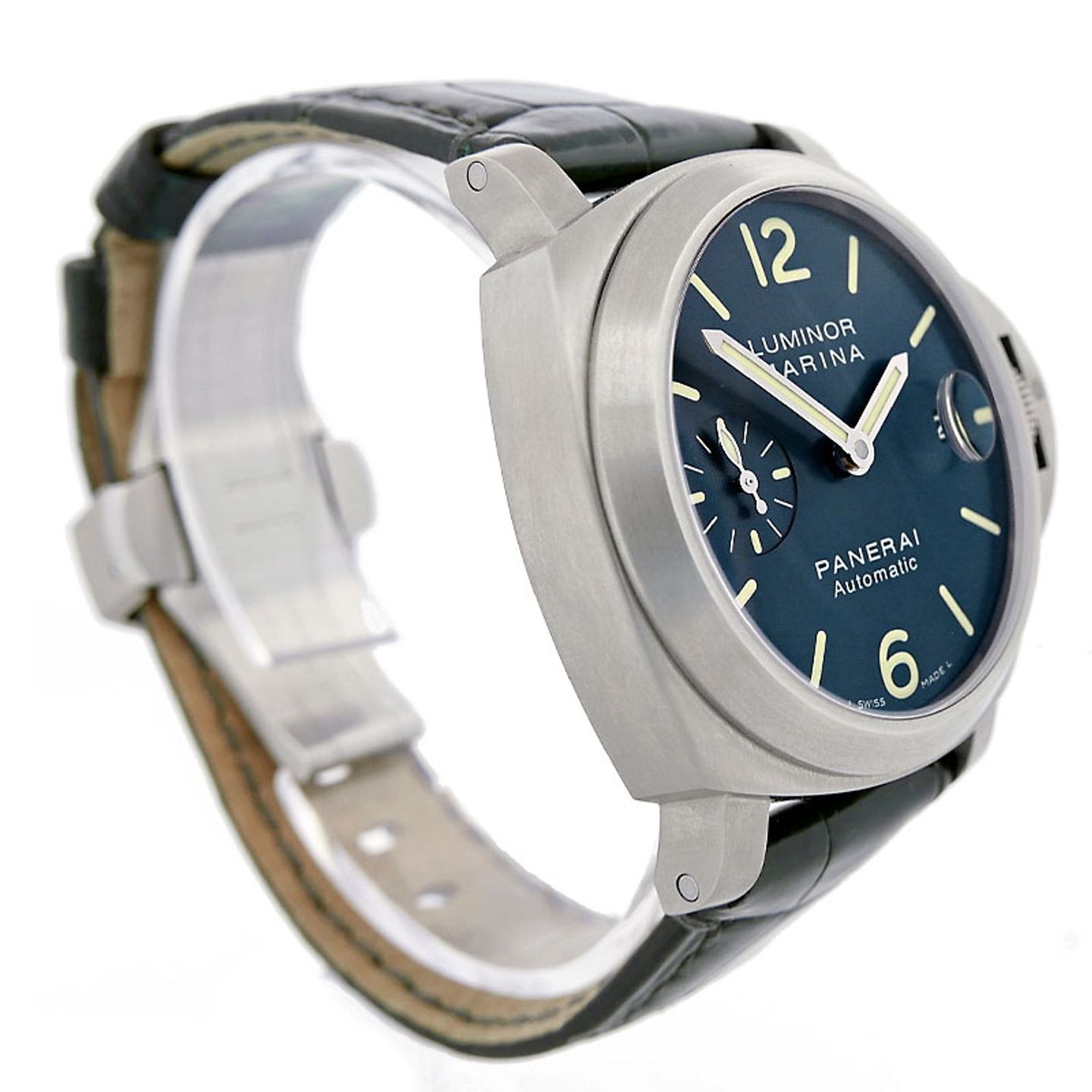 Panerai Luminor Marina Automatic PAM00282 (2008) - Blauw wijzerplaat 40mm Titanium (3/5)