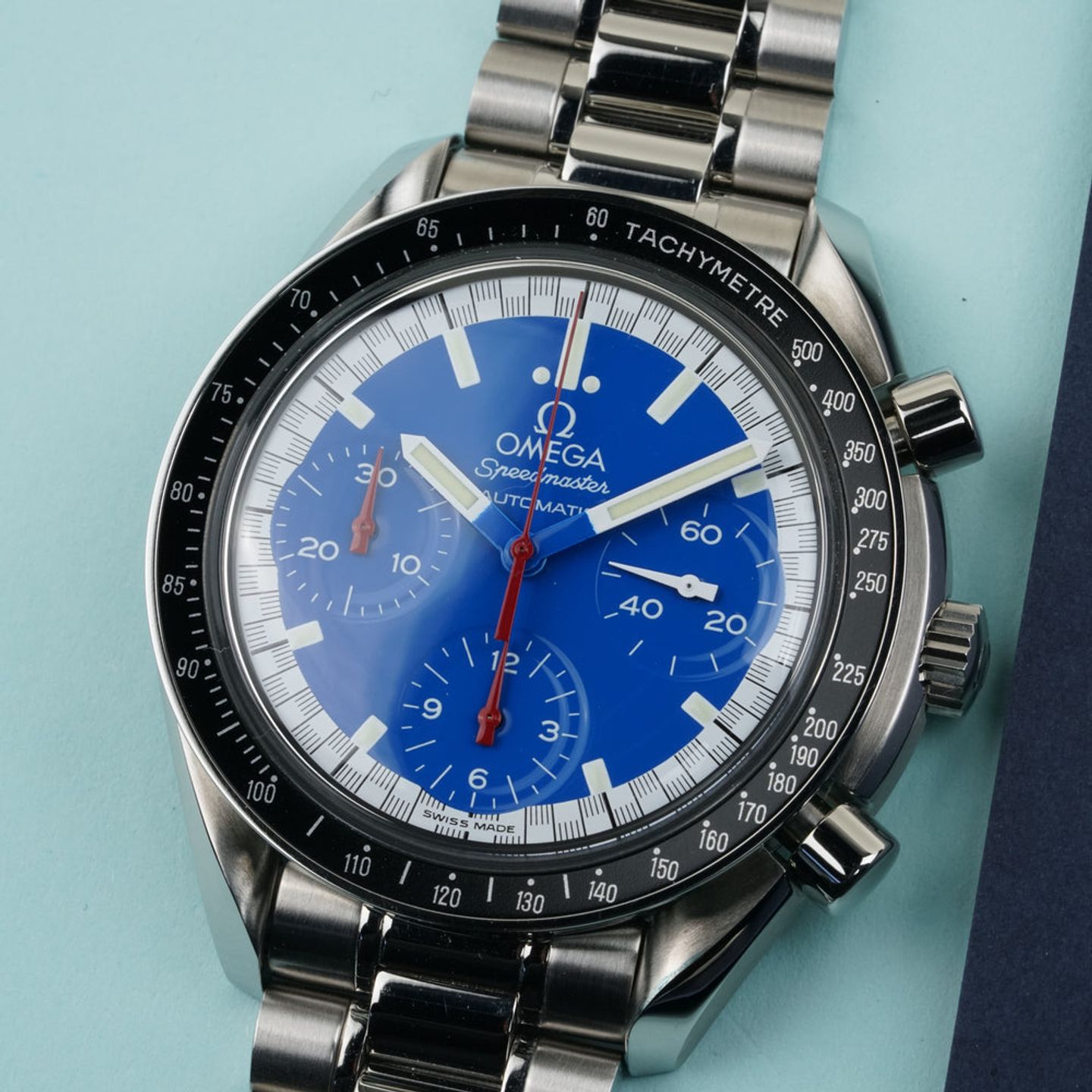 Omega Speedmaster 3510.81 (1999) - Blue dial 39 mm Steel case (4/8)