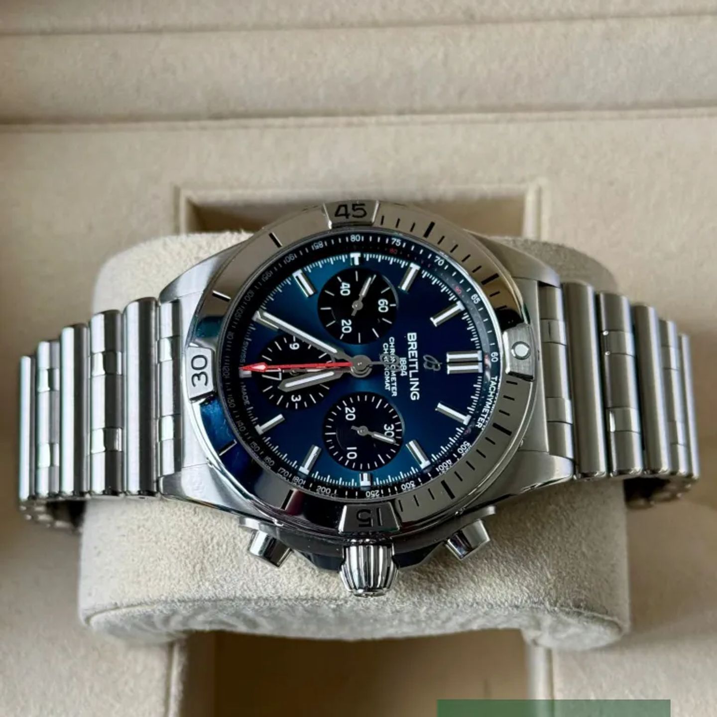 Breitling Chronomat 42 AB0134101C1A1 (2021) - Blue dial 42 mm Steel case (4/7)