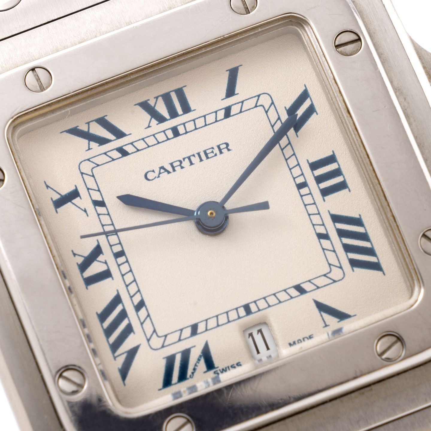 Cartier Santos Galbée 987901 (1990) - Wit wijzerplaat 29mm Staal (6/8)