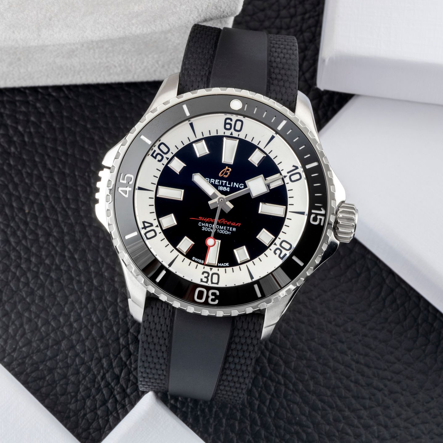 Breitling Superocean A17378211B1S1 (Unknown (random serial)) - Black dial 46 mm Steel case (1/8)