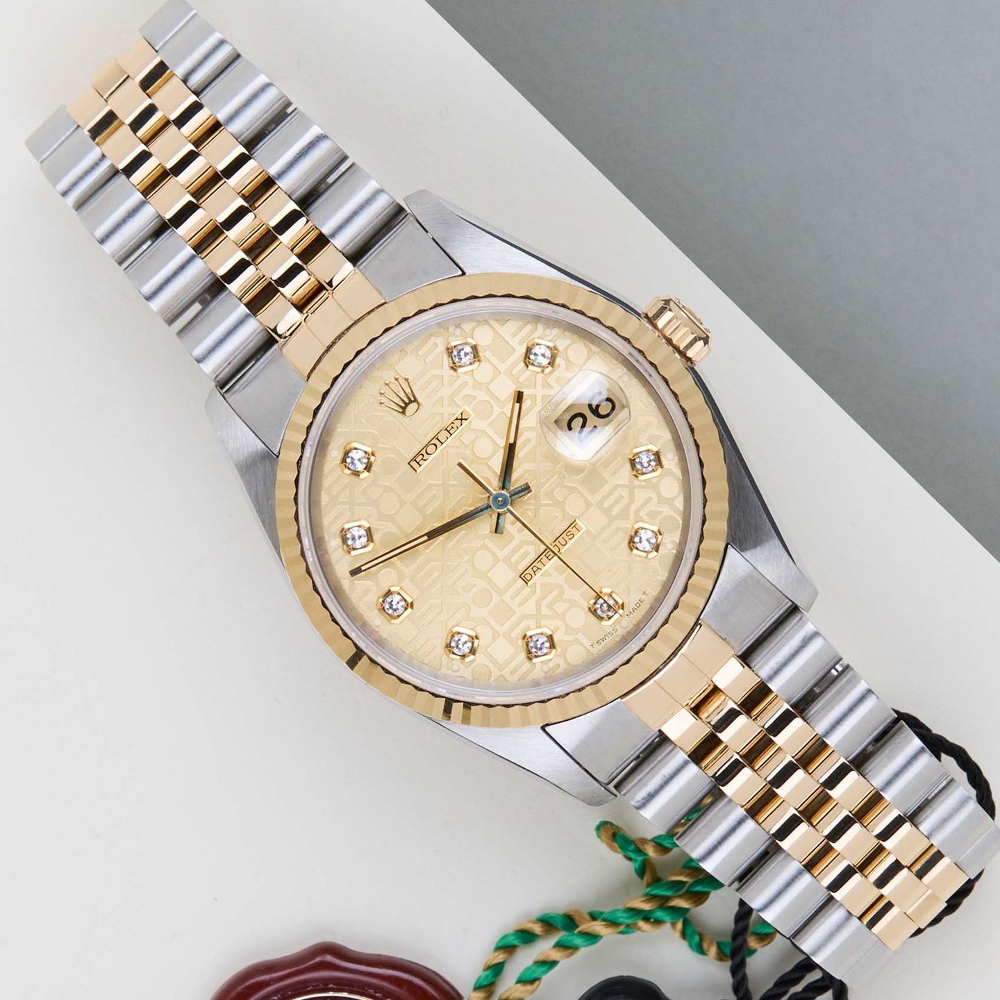 Rolex Datejust 36 16233 (1997) - Champagne dial 36 mm Gold/Steel case (1/8)