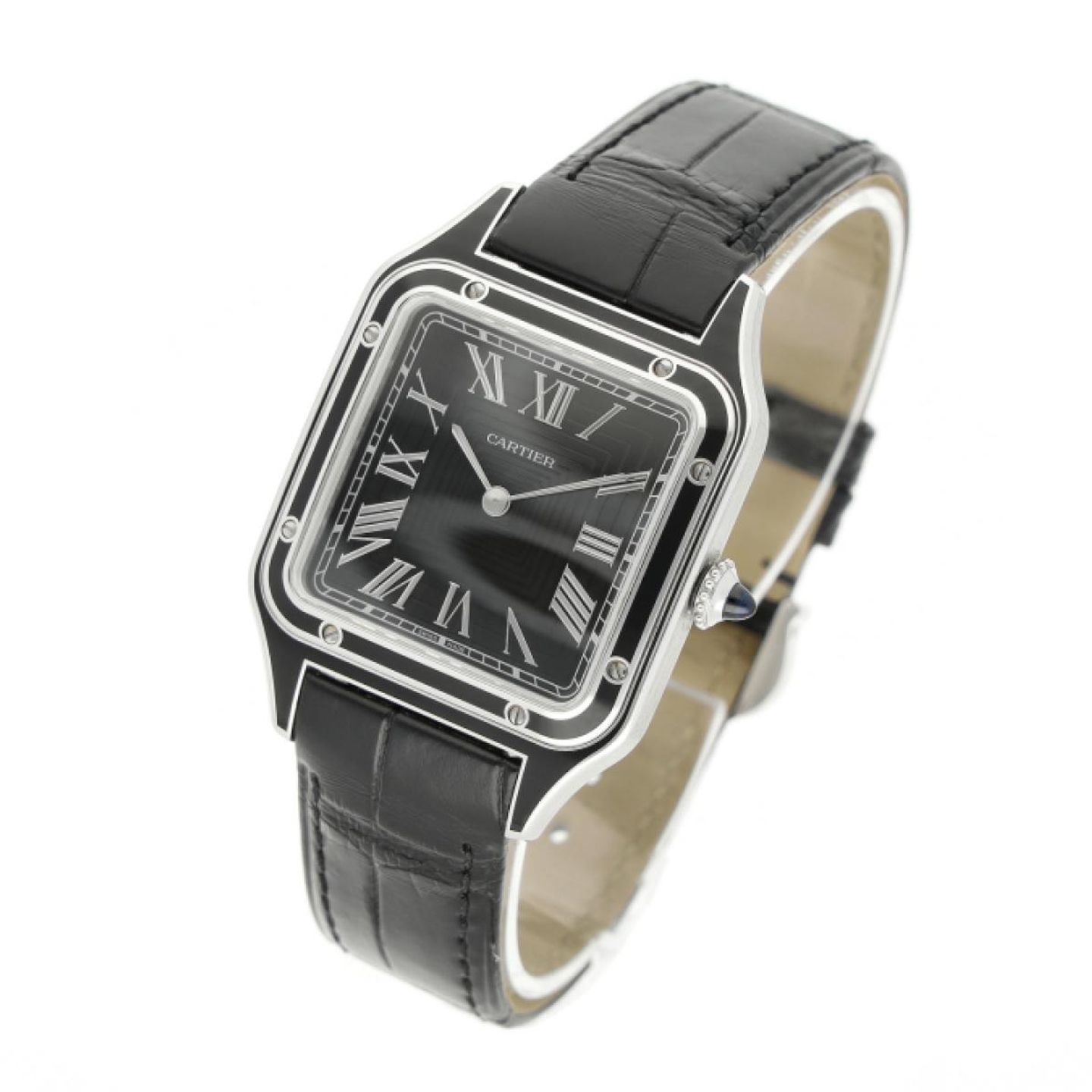 Cartier Santos Dumont WSSA0046 (2023) - Zwart wijzerplaat 44mm Staal (2/5)