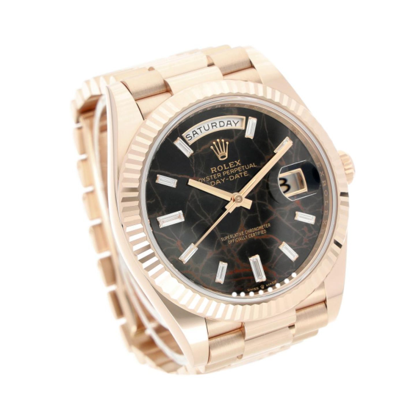 Rolex Day-Date 40 228235 (2025) - Brown dial 40 mm Rose Gold case (3/5)