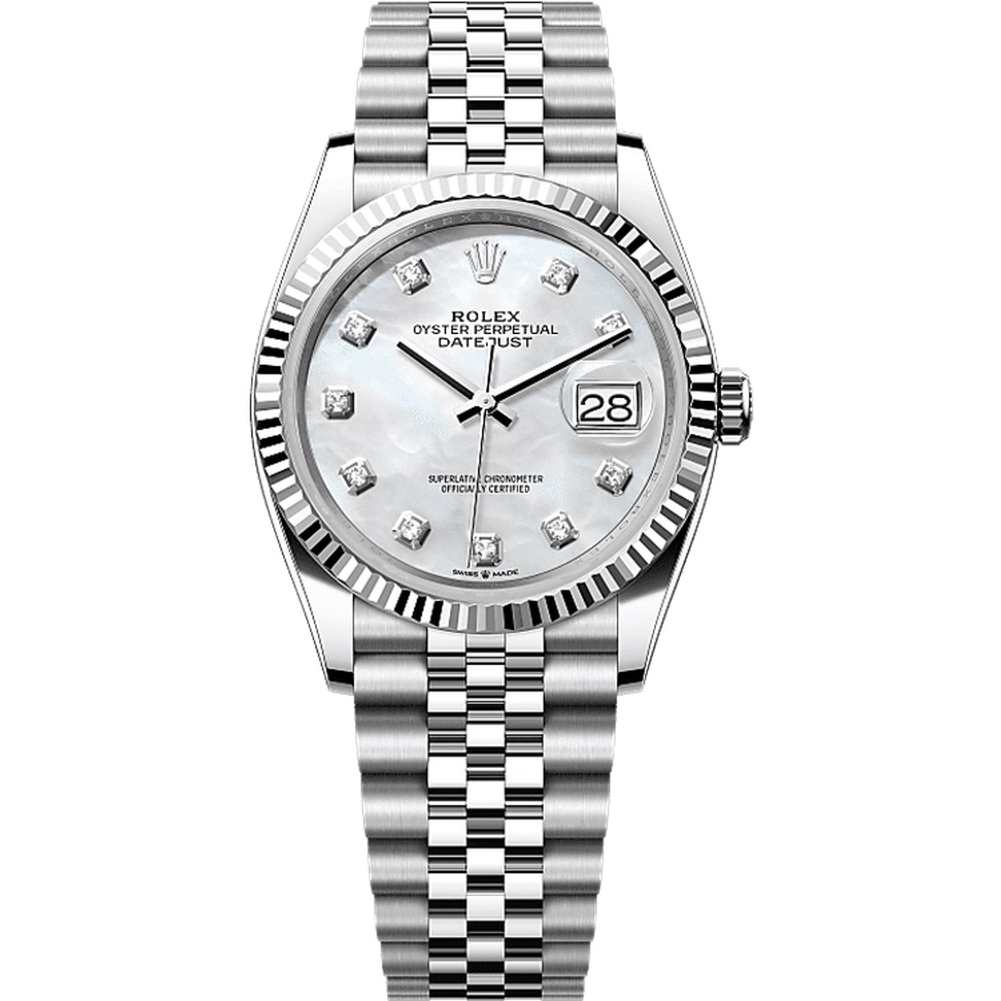 Rolex Datejust 36 126234 (2025) - Parelmoer wijzerplaat 36mm Staal (1/1)