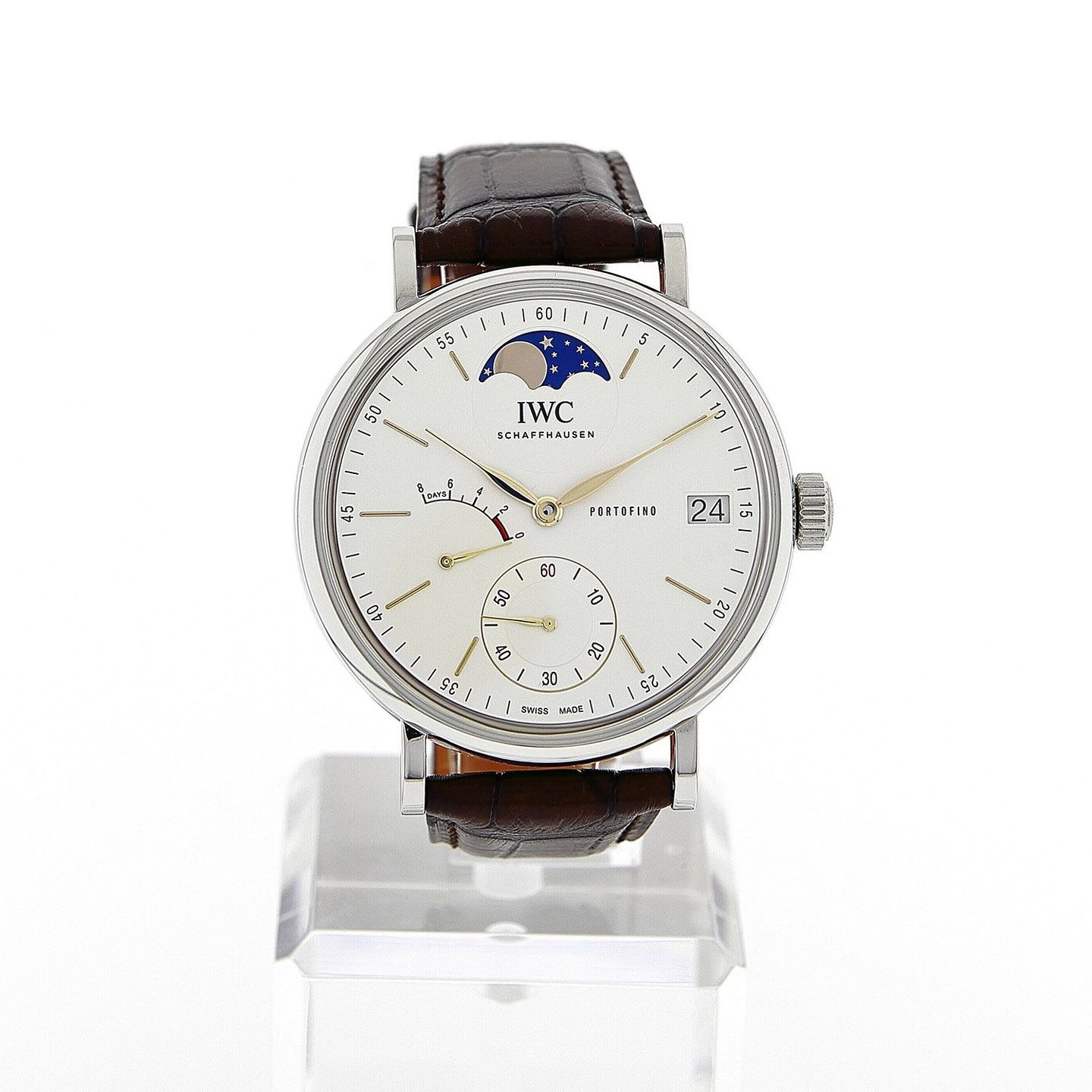 IWC Portofino Hand-Wound IW516401 (2024) - Zilver wijzerplaat 45mm Staal (3/5)