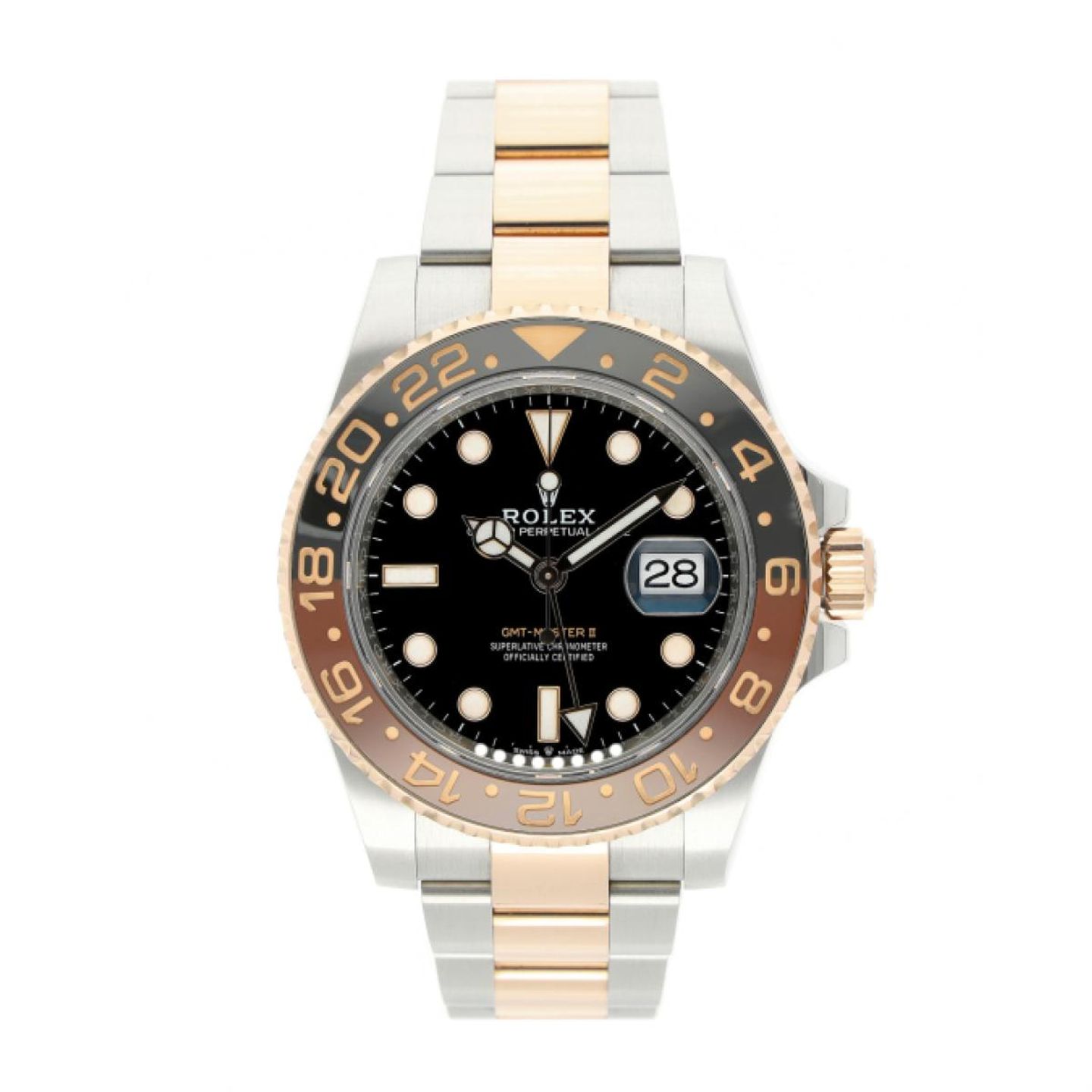 Rolex GMT-Master II 126711CHNR (2022) - Black dial 40 mm Gold/Steel case (1/5)