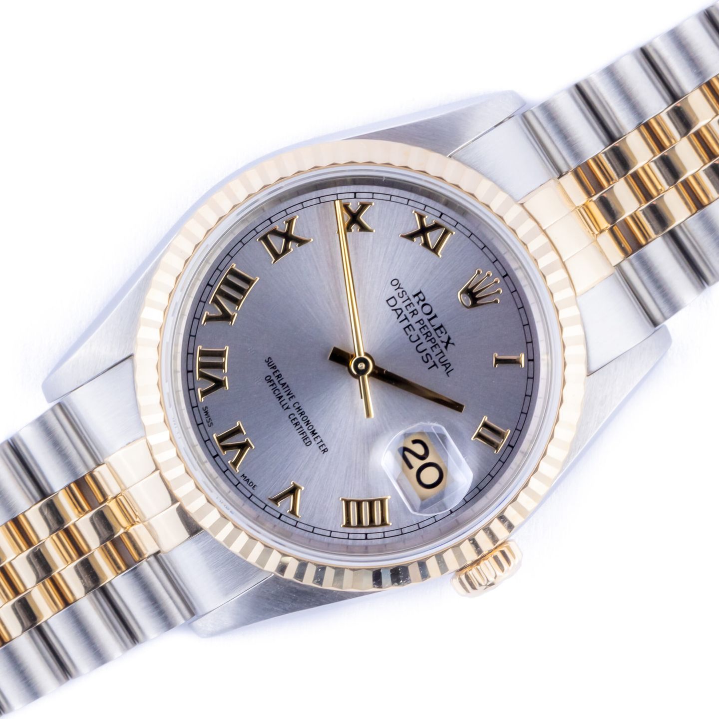 Rolex Datejust 36 16233 (1994) - Grey dial 36 mm Gold/Steel case (1/8)