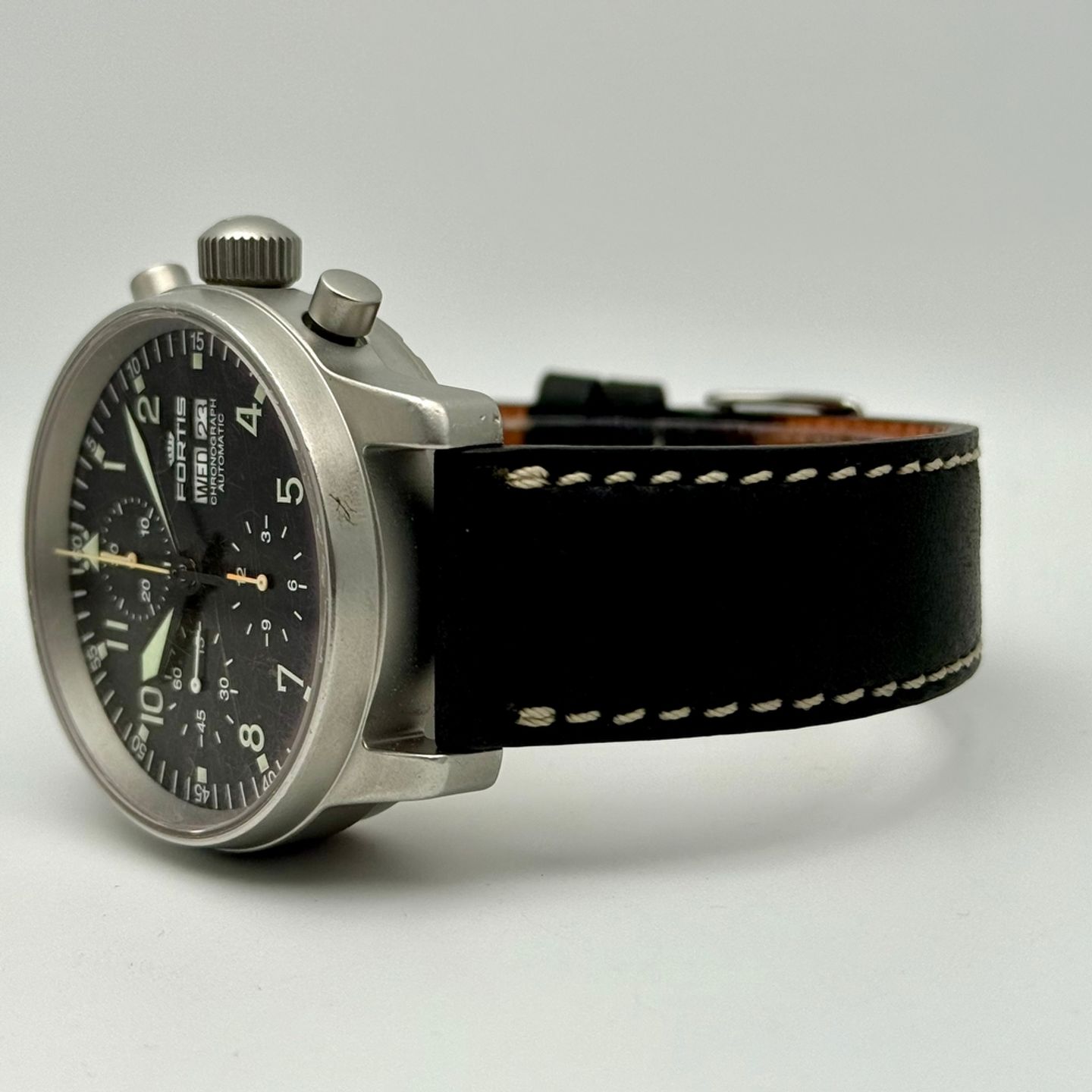 Fortis Flieger 597.10.141.1 (Unknown (random serial)) - Black dial 42 mm Steel case (5/8)