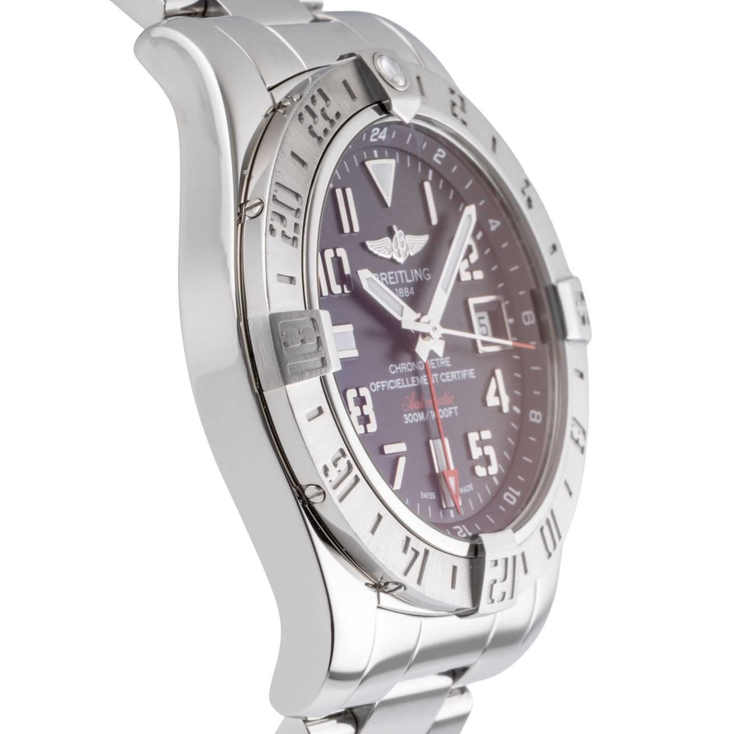 Breitling Avenger II GMT A3239011/BC34 (Unknown (random serial)) - Black dial 43 mm Steel case (7/8)