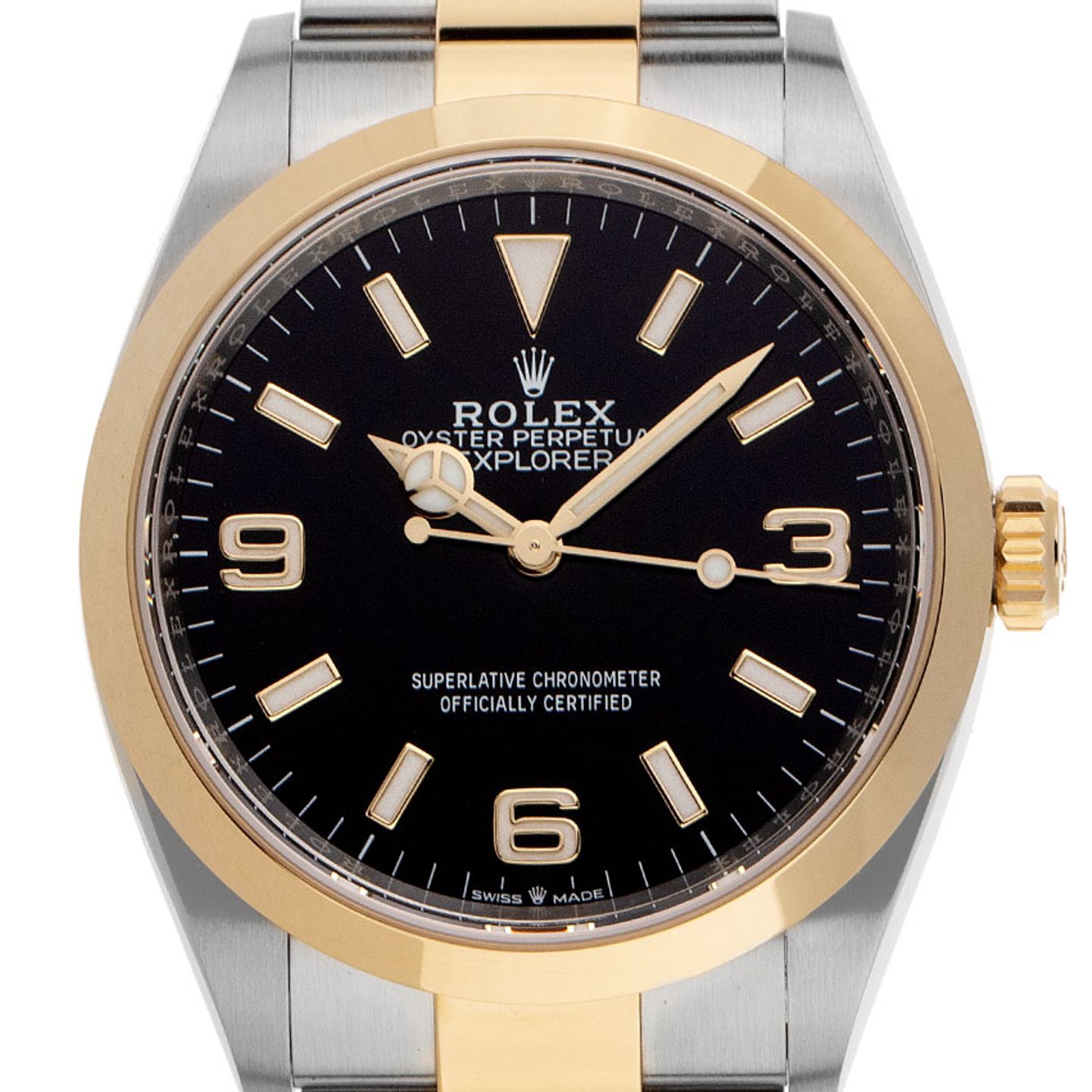 Rolex Explorer 124273 (2024) - Black dial 36 mm Gold/Steel case (1/6)
