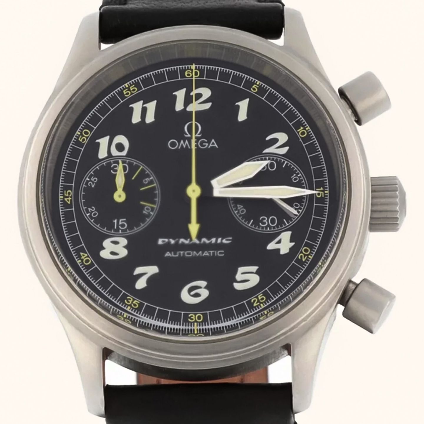 Omega Dynamic 5240.5 (Onbekend (willekeurig serienummer)) - Zwart wijzerplaat 38mm Staal (1/5)