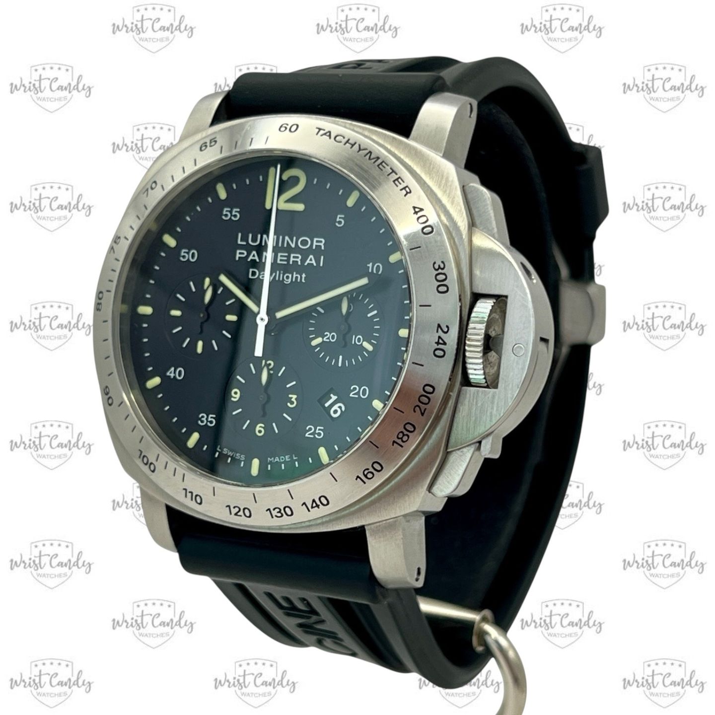 Panerai Luminor Chrono PAM00250 (2010) - Black dial 44 mm Steel case (2/8)