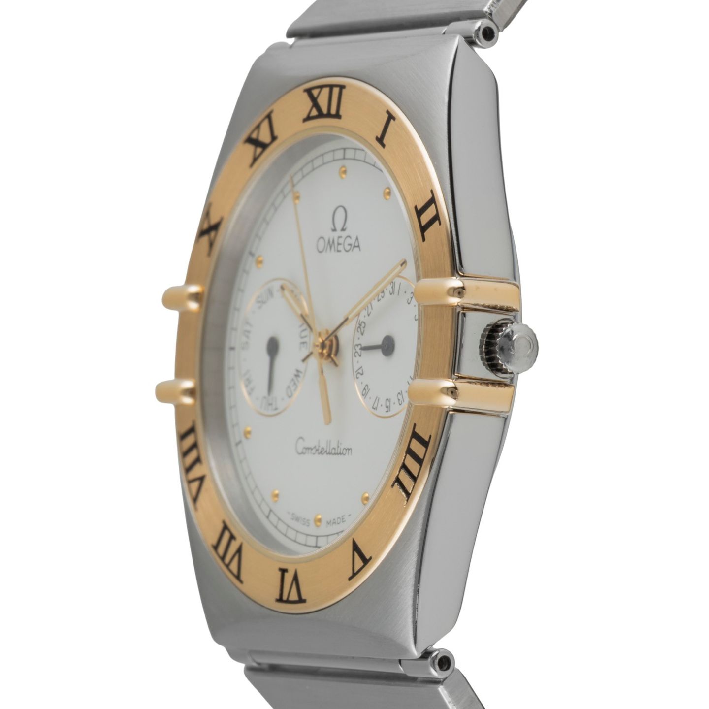 Omega Constellation 396.1070 (1986) - Wit wijzerplaat 32mm Goud/Staal (6/8)
