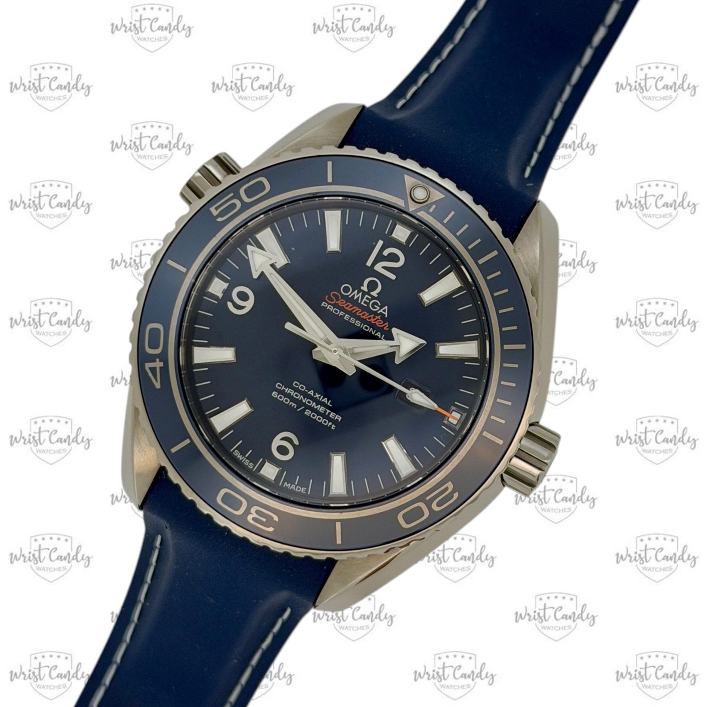 Omega Seamaster Planet Ocean 232.92.38.20.03.001 (2021) - Blue dial 38 mm Titanium case (5/8)