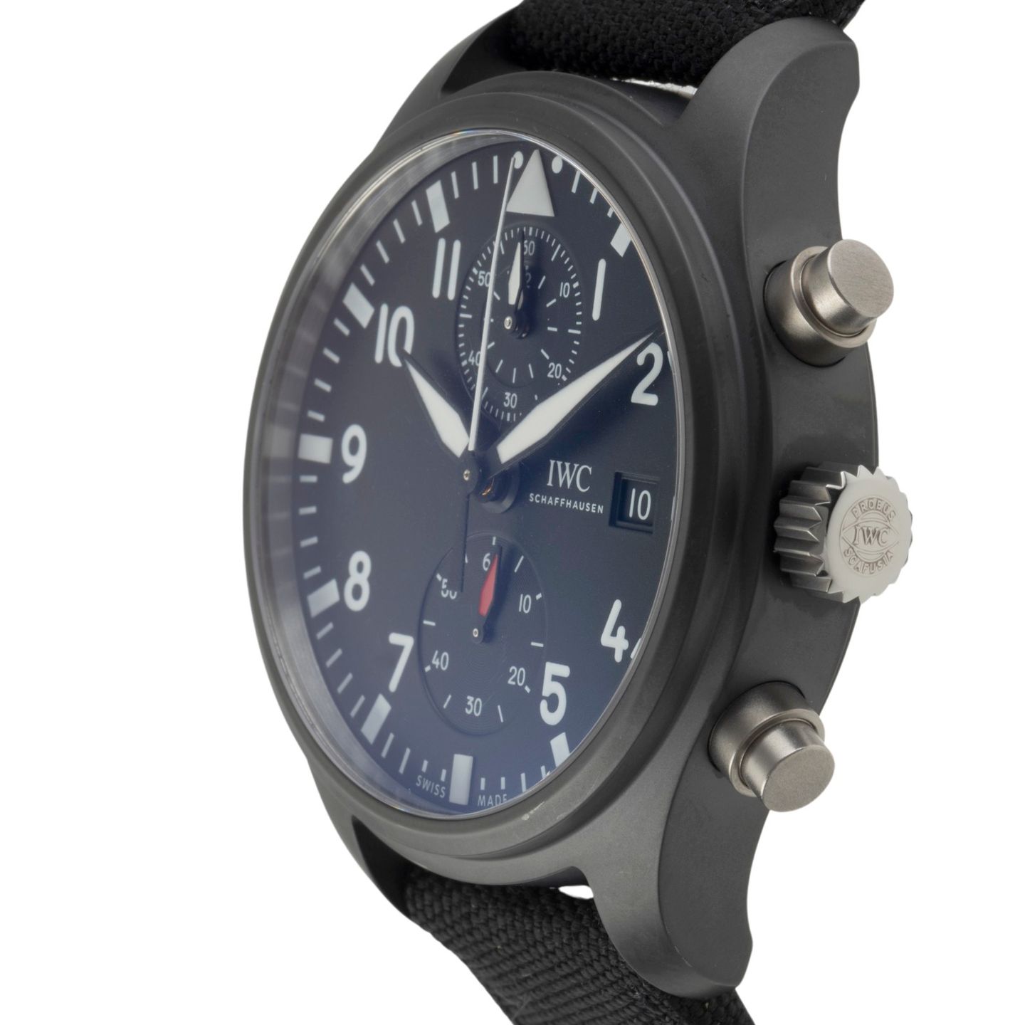 IWC Pilot Chronograph Top Gun IW389001 (Onbekend (willekeurig serienummer)) - Zwart wijzerplaat 44mm Keramiek (6/8)