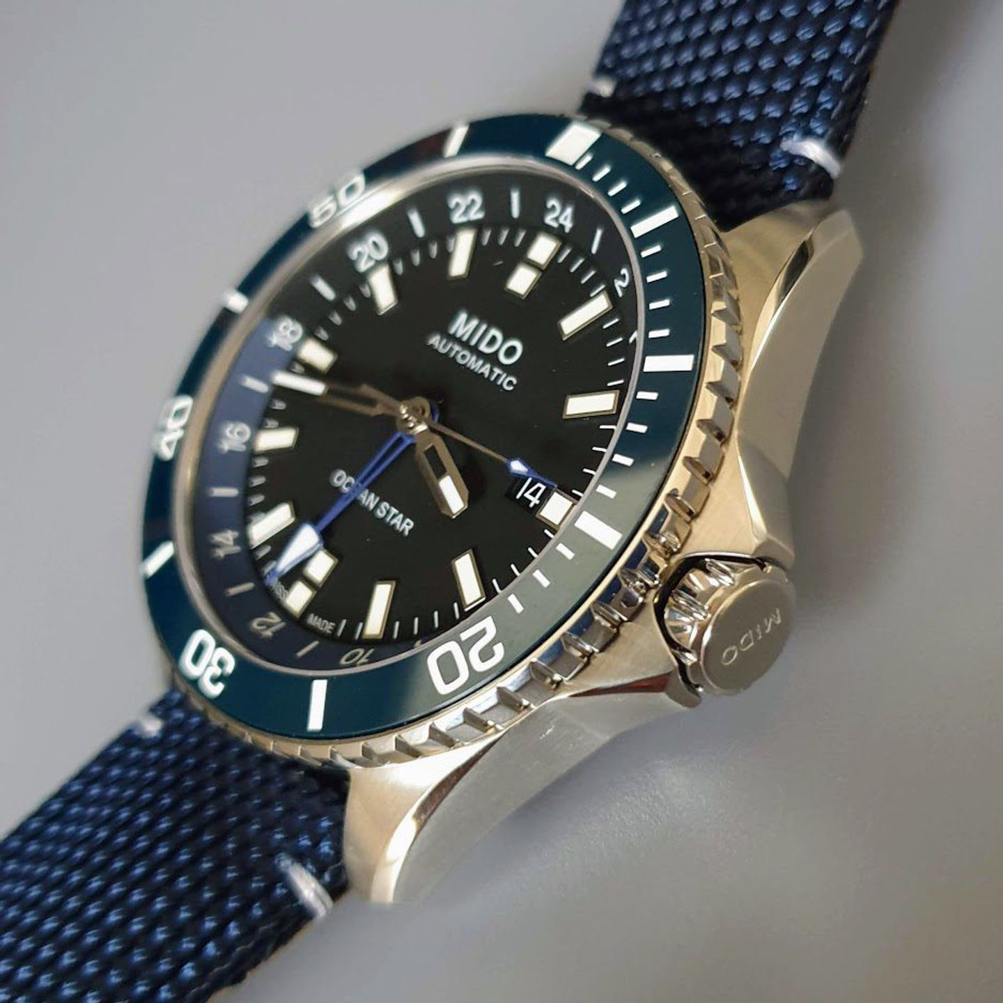 Mido Multifort M026.629.17.051.00 (2025) - Blue dial 44 mm Steel case (3/8)