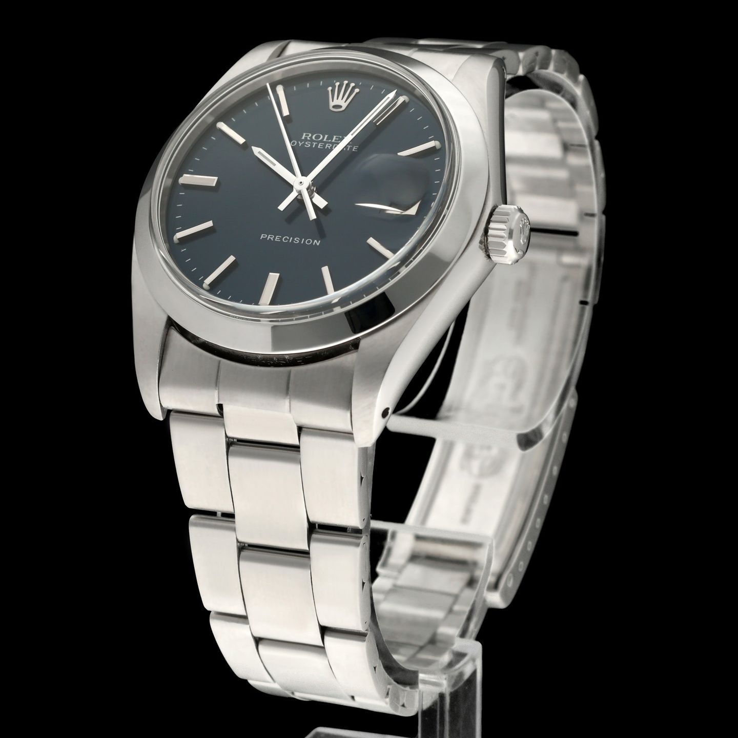 Rolex Oyster Precision 6694 (1984) - Blue dial 34 mm Steel case (4/7)
