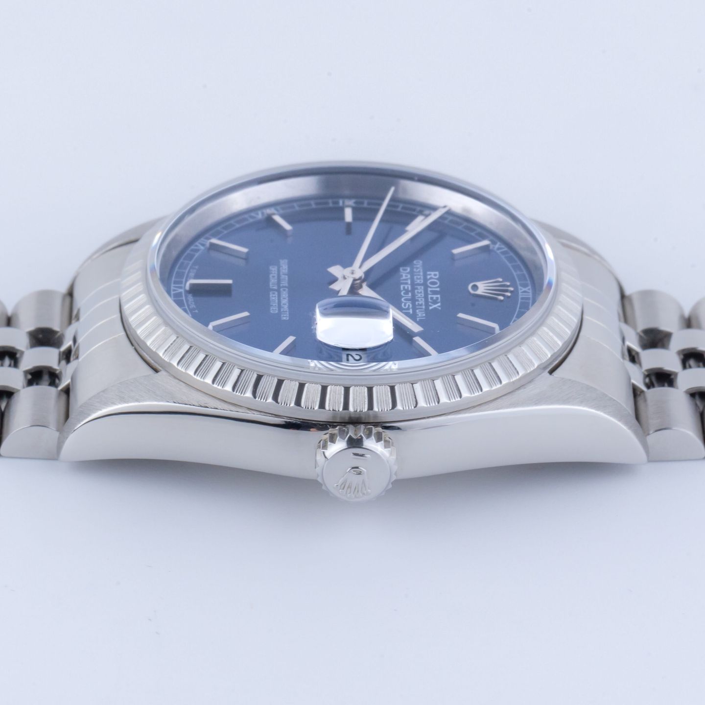 Rolex Datejust 36 16220 (1995) - Blue dial 36 mm Steel case (7/8)