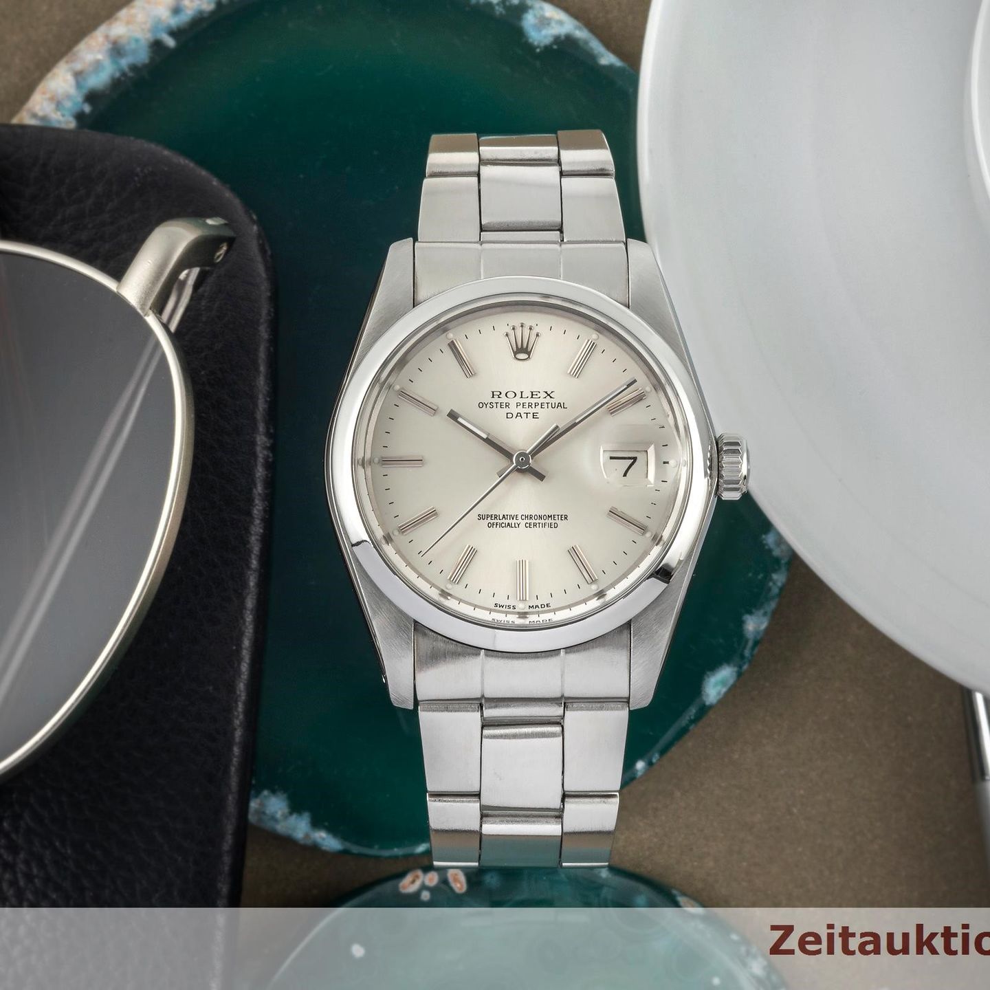 Rolex Oyster Perpetual Date 1500 (1969) - 34mm Staal (1/8)