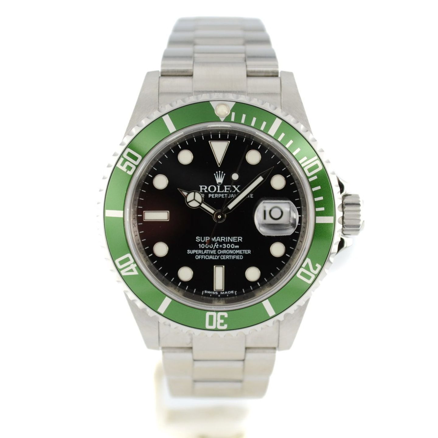 Rolex Submariner Date 16610LV (2008) - Zwart wijzerplaat 40mm Staal (1/7)
