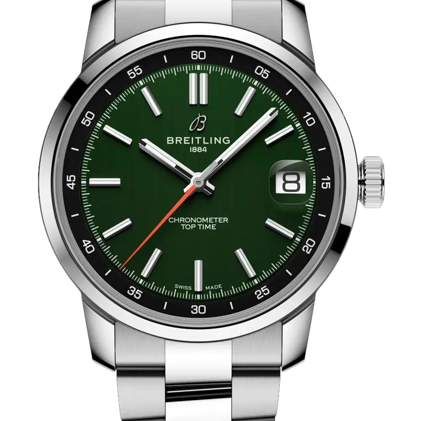 Breitling Top Time AB3113171L1A1 (2026) - Green dial 38 mm Steel case (1/1)