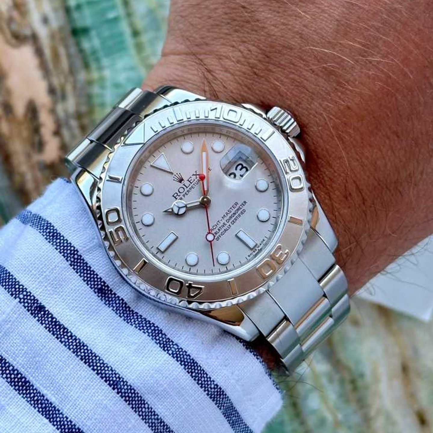 Rolex Yacht-Master 40 16622 (2008) - Zilver wijzerplaat 40mm Staal (4/8)